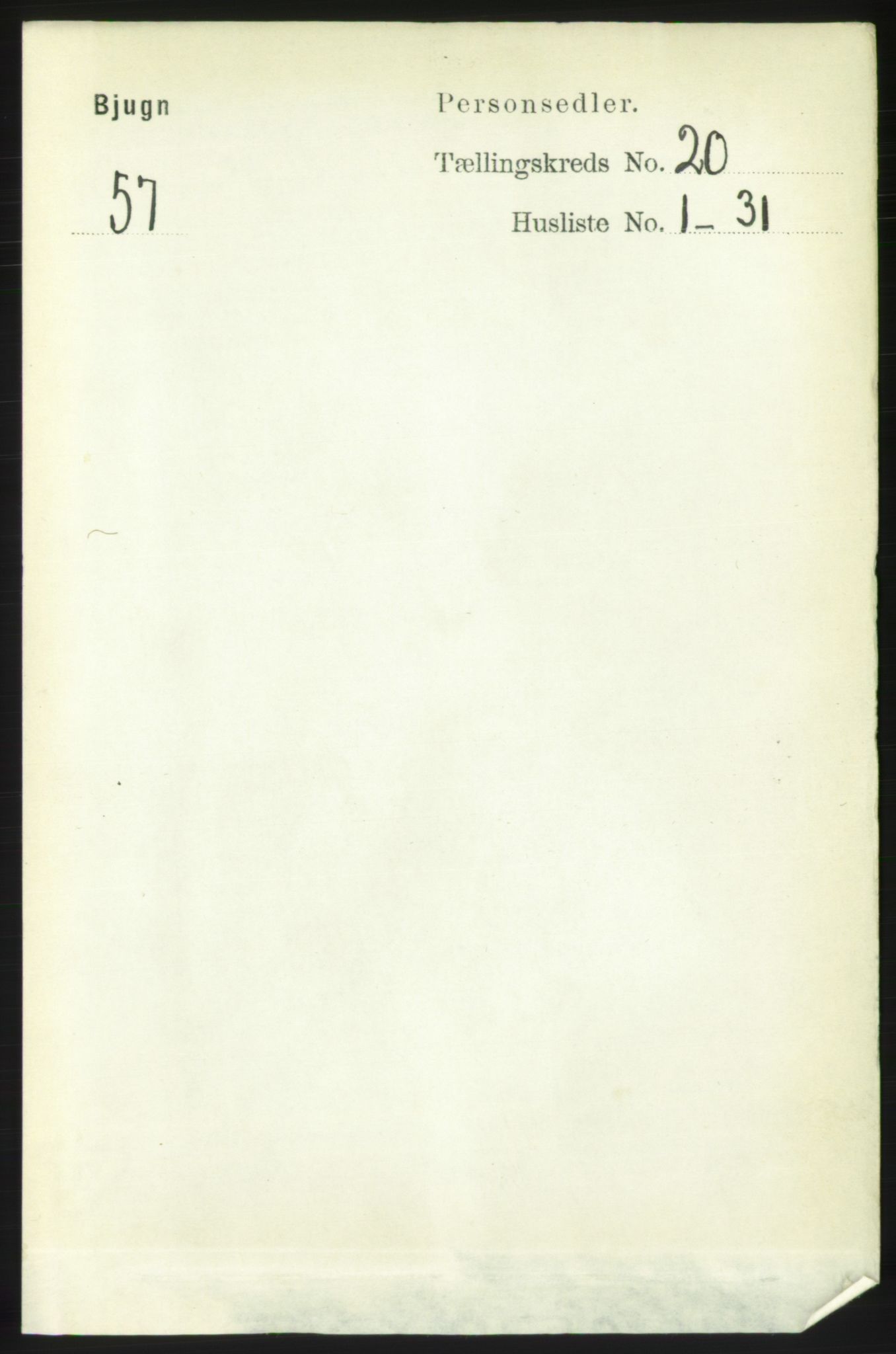 RA, Folketelling 1891 for 1627 Bjugn herred, 1891, s. 5403