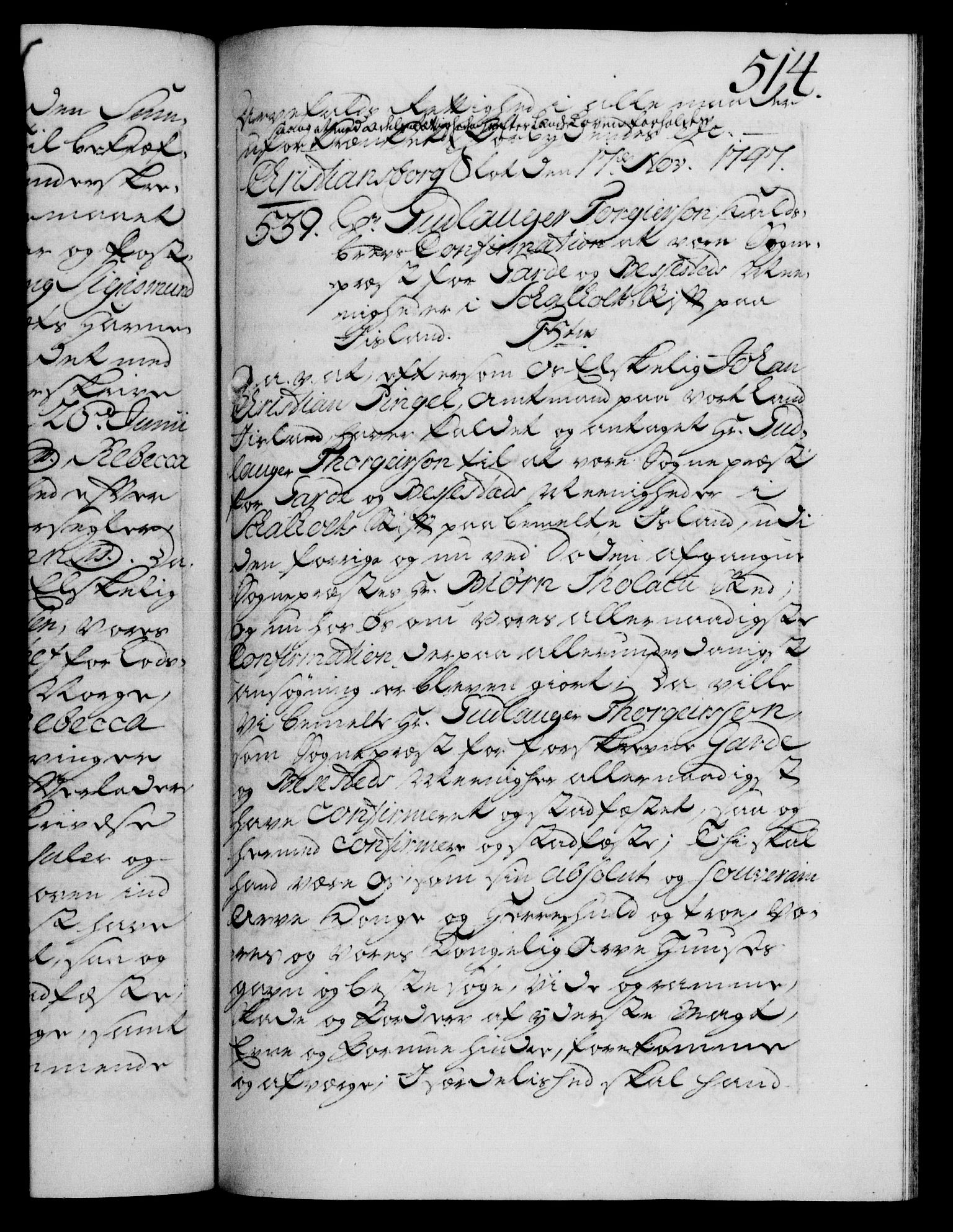 Danske Kanselli 1572-1799, AV/RA-EA-3023/F/Fc/Fca/Fcaa/L0035: Norske registre, 1746-1748, s. 514a