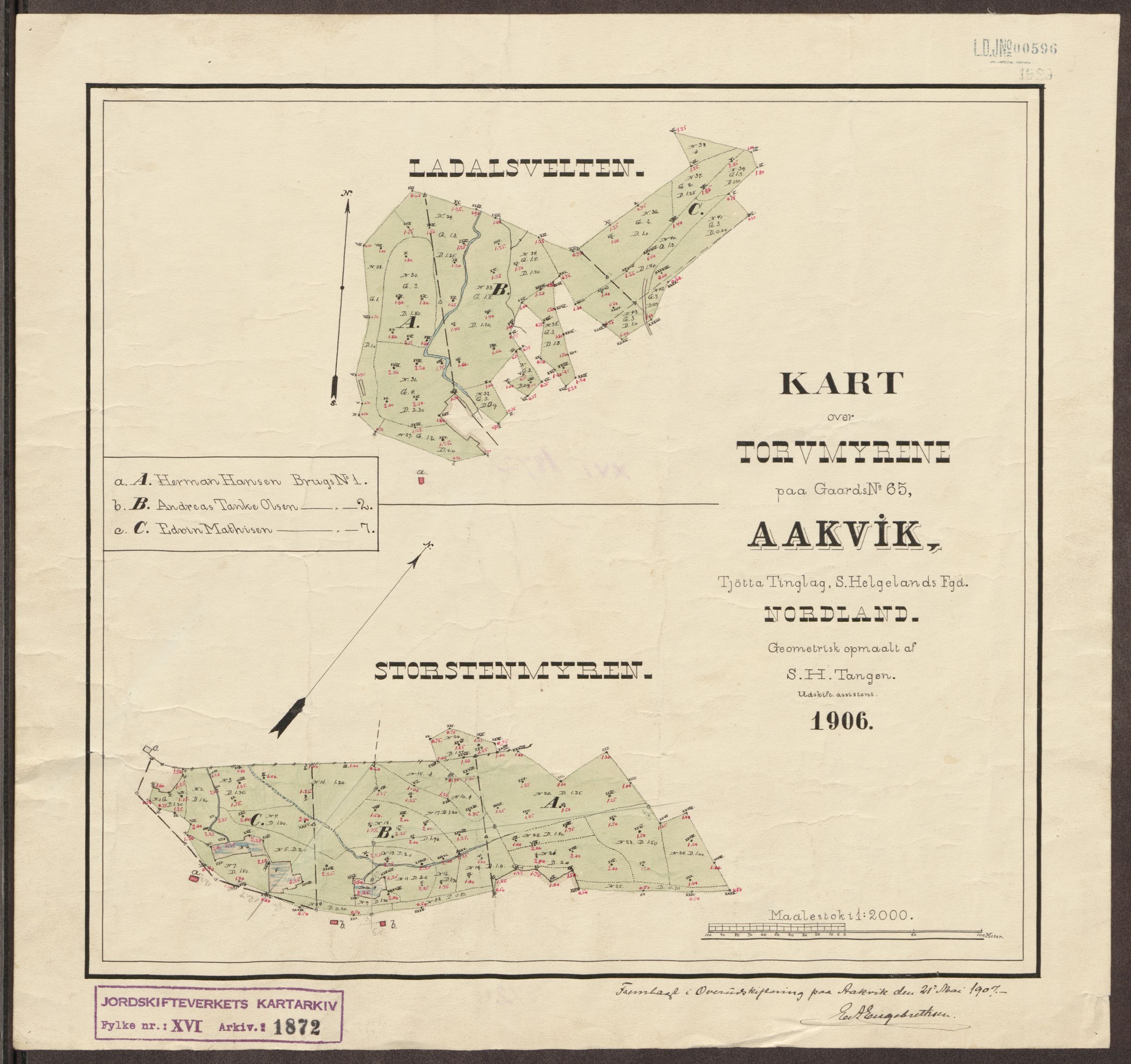 Jordskifteverkets kartarkiv, RA/S-3929/T, 1859-1988, s. 2265