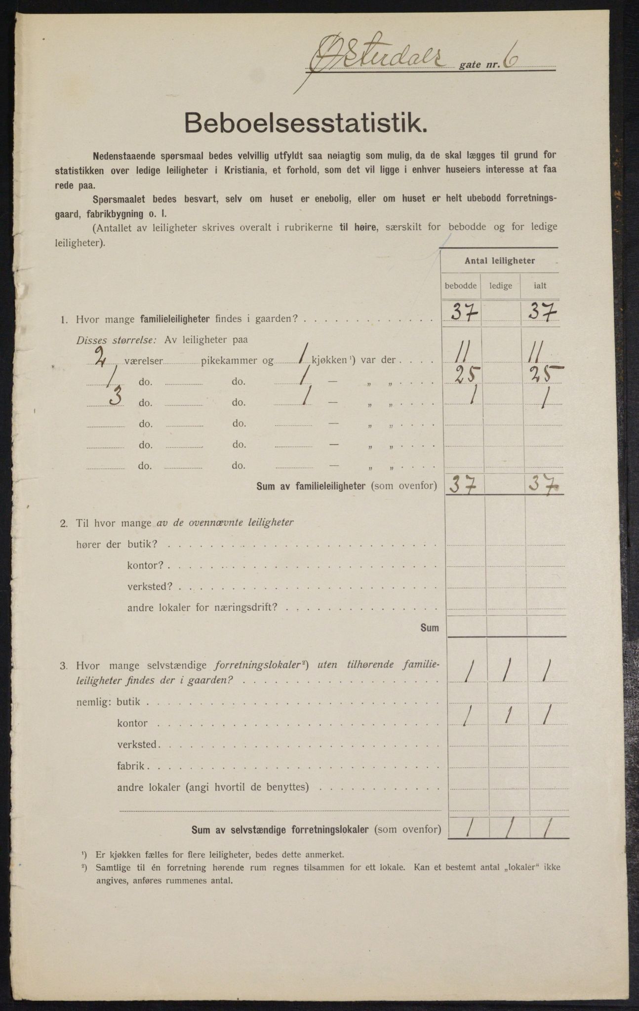 OBA, Kommunal folketelling 1.2.1912 for Kristiania, 1912, s. 129057