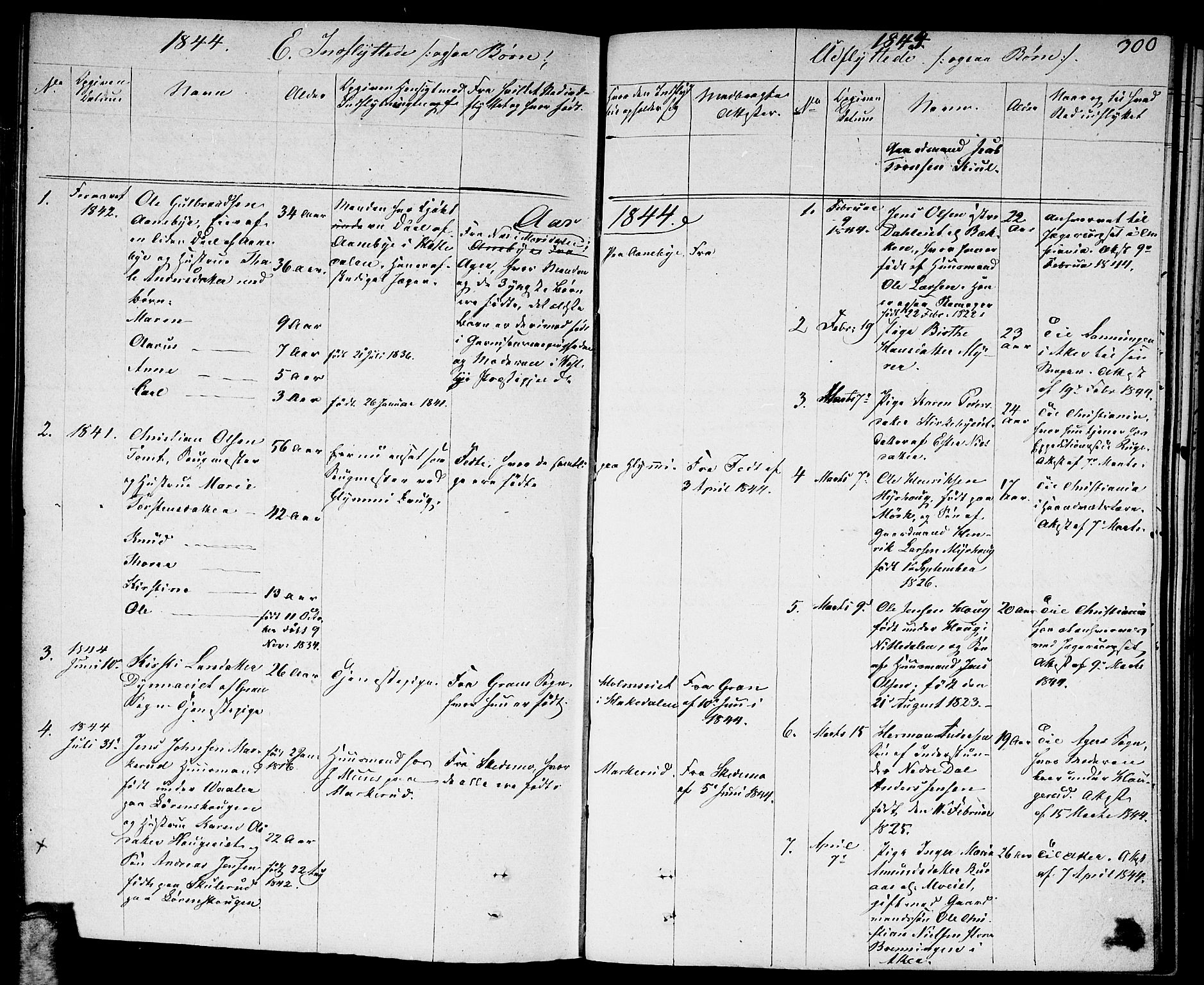 Nittedal prestekontor Kirkebøker, AV/SAO-A-10365a/F/Fa/L0004: Ministerialbok nr. I 4, 1836-1849, s. 300
