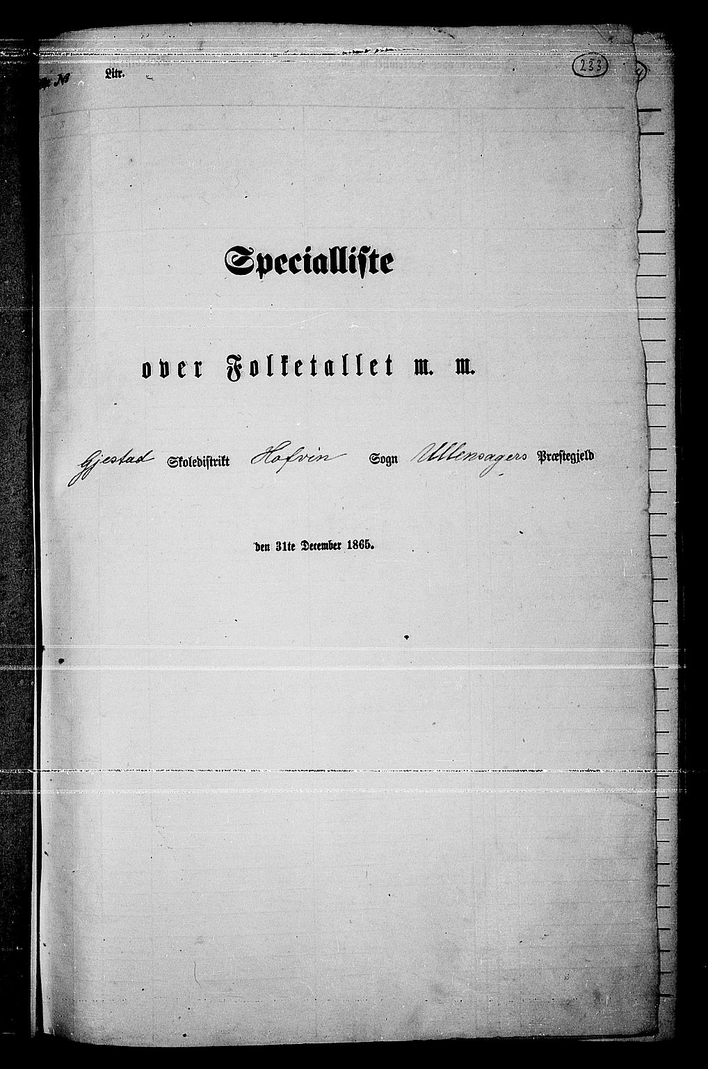 RA, Folketelling 1865 for 0235P Ullensaker prestegjeld, 1865, s. 208