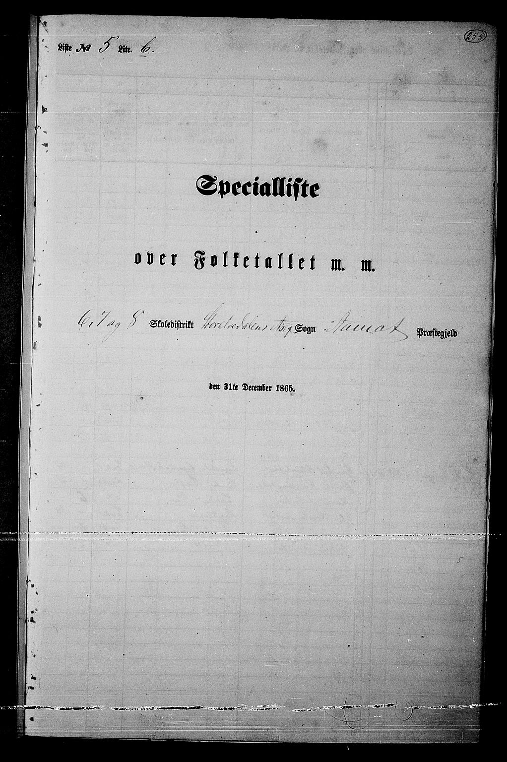 RA, Folketelling 1865 for 0429P Åmot prestegjeld, 1865, s. 223