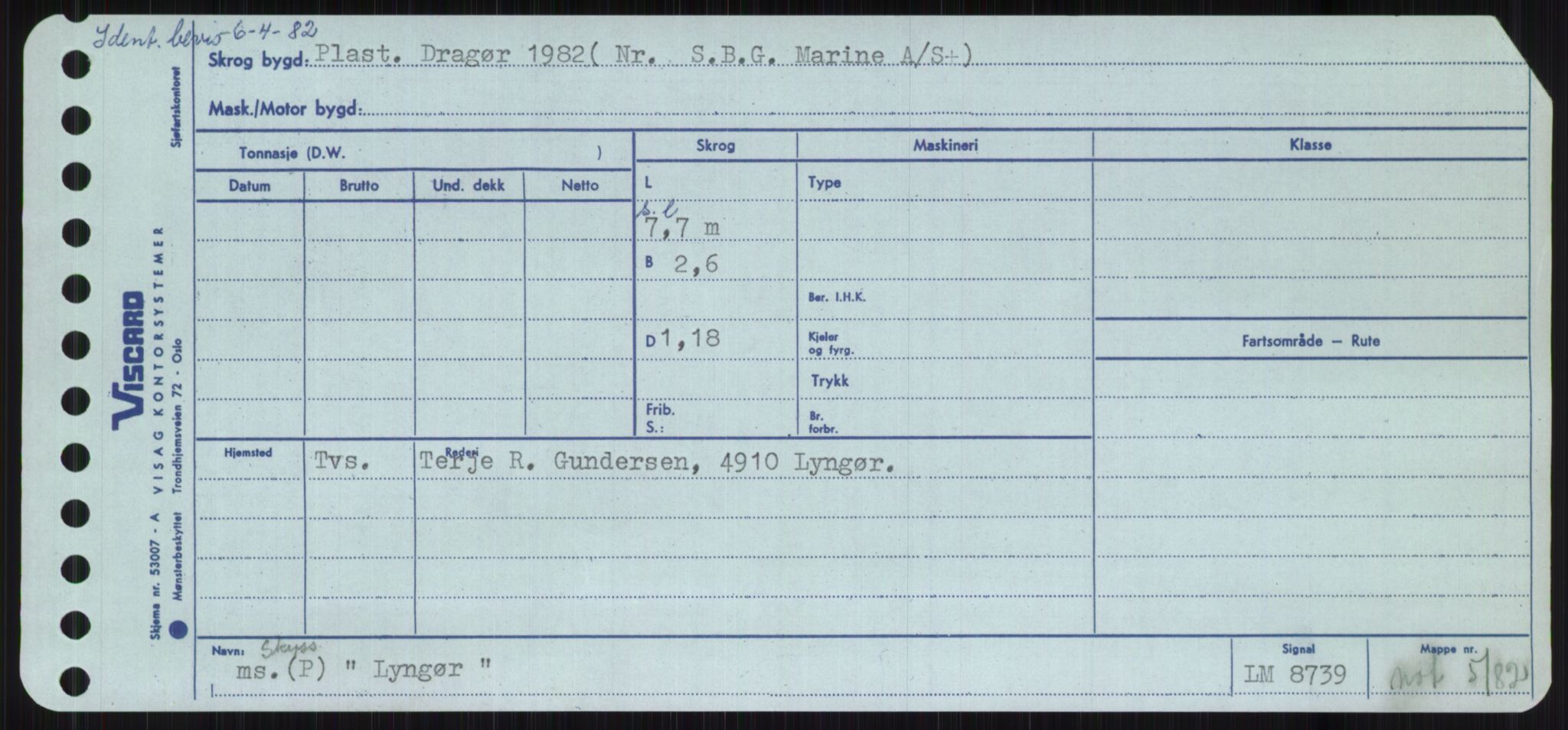 Sjøfartsdirektoratet med forløpere, Skipsmålingen, RA/S-1627/H/Ha/L0003/0002: Fartøy, Hilm-Mar / Fartøy, Kom-Mar, s. 721