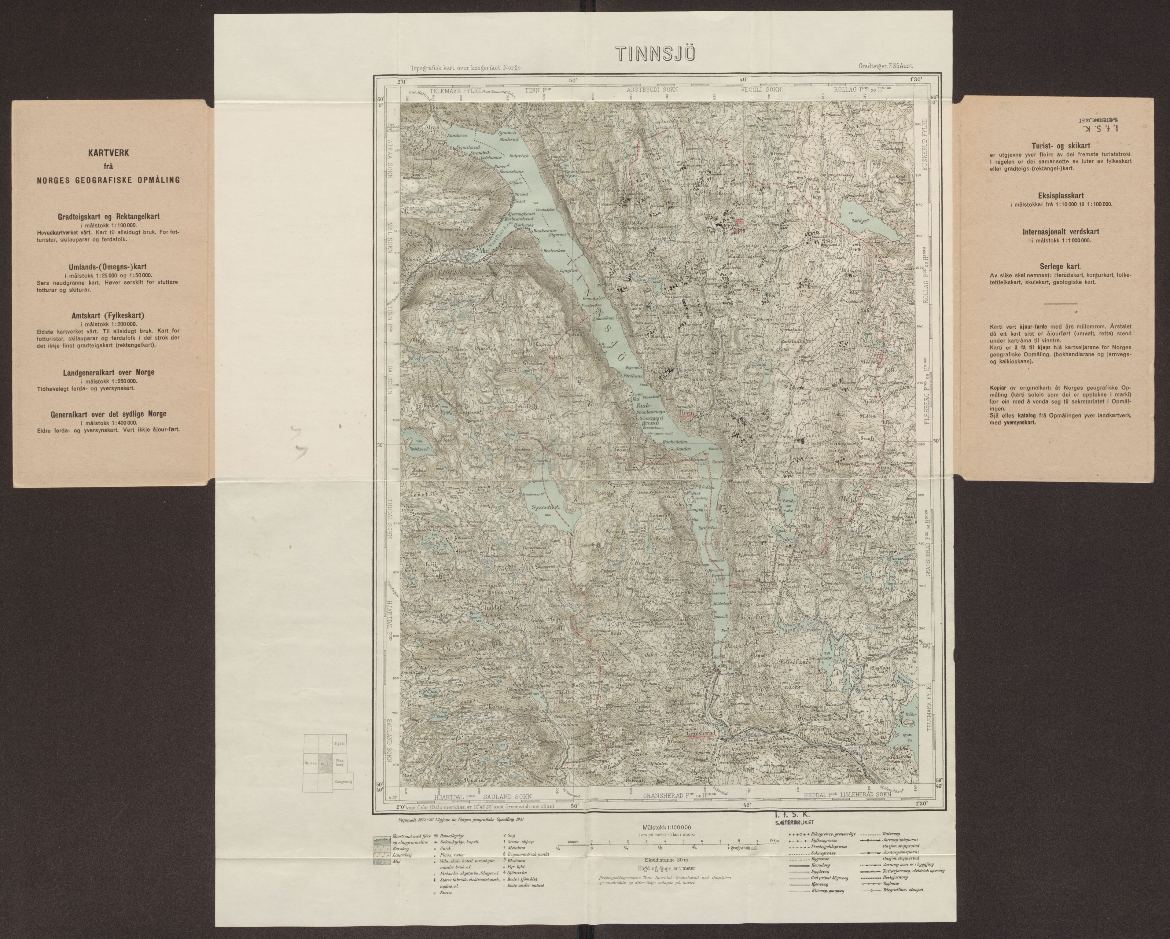 Instituttet for sammenlignende kulturforskning, AV/RA-PA-0424/F/Fc/L0007/0002: Eske B7: / Telemark (perm XVII), 1934-1937