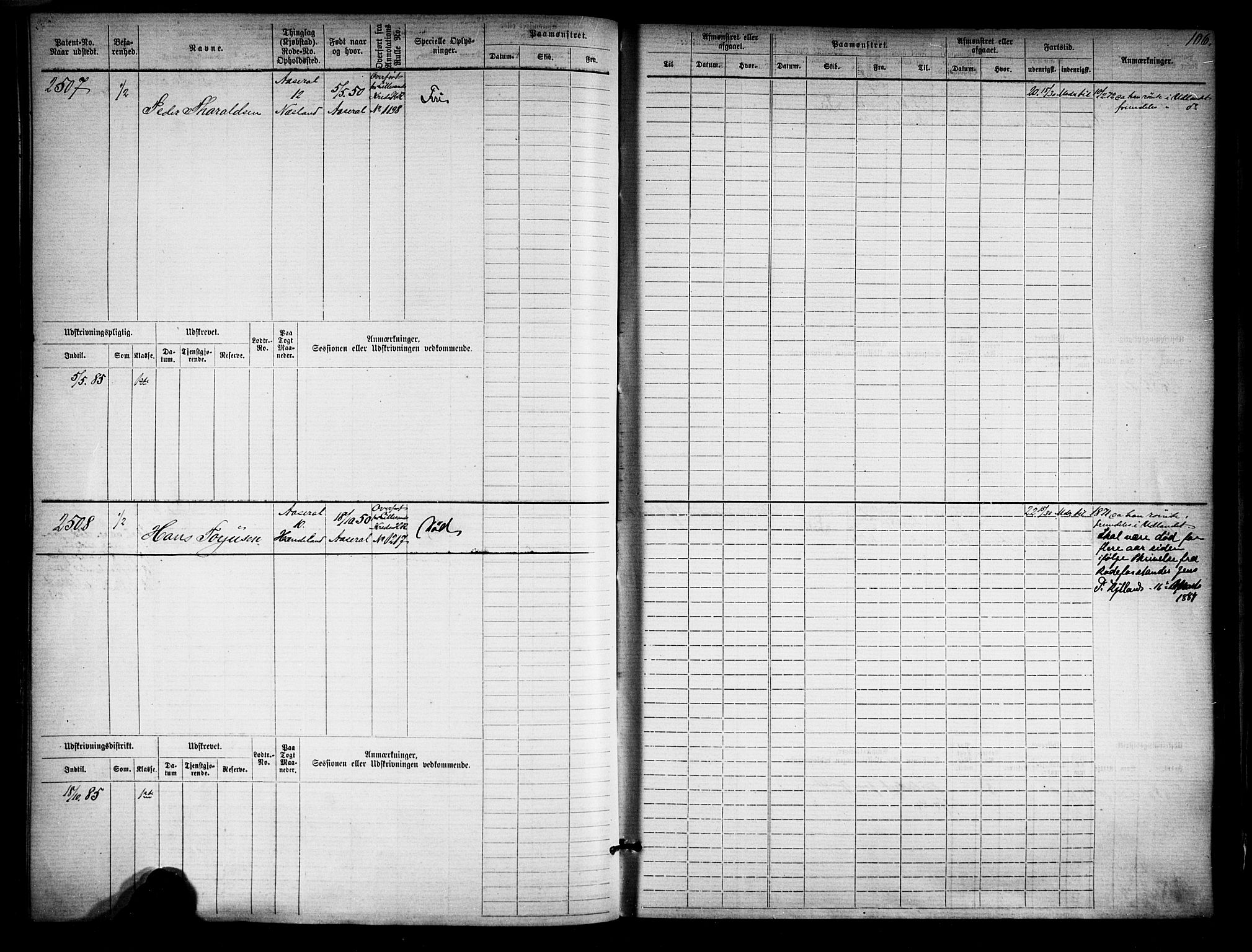 Mandal mønstringskrets, AV/SAK-2031-0016/F/Fb/L0014: Hovedrulle nr 2297-3054, Y-23, 1879-1920, s. 110