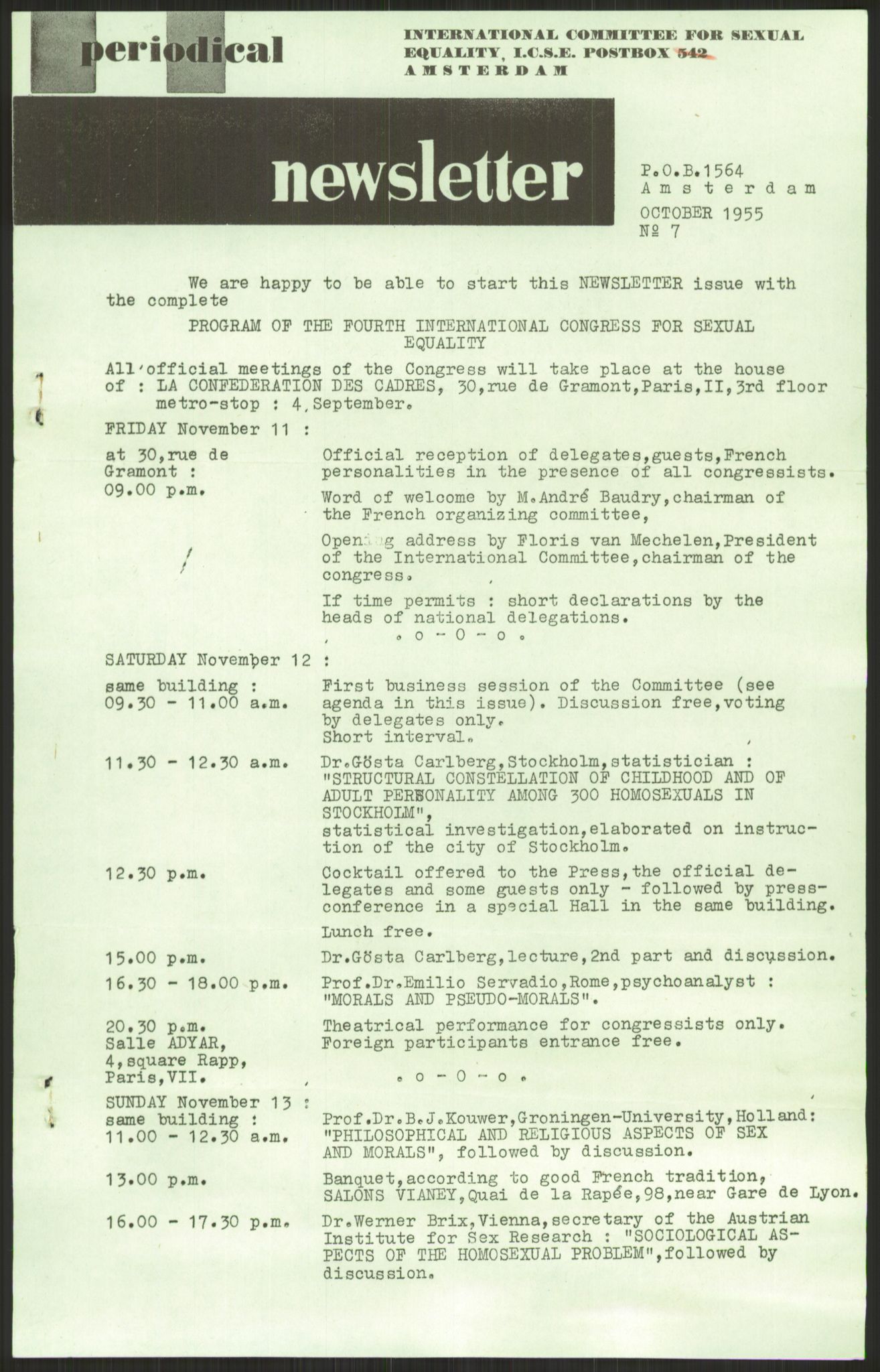 Det Norske Forbundet av 1948/Landsforeningen for Lesbisk og Homofil Frigjøring, AV/RA-PA-1216/F/Fb/L0001: ICSE, 1951-1959, s. 587