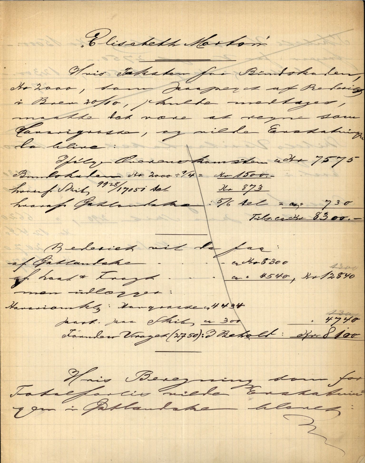 Pa 63 - Østlandske skibsassuranceforening, VEMU/A-1079/G/Ga/L0026/0002: Havaridokumenter / Dovre, Dictator, Ella, Elizabeth Morton, 1890, s. 236