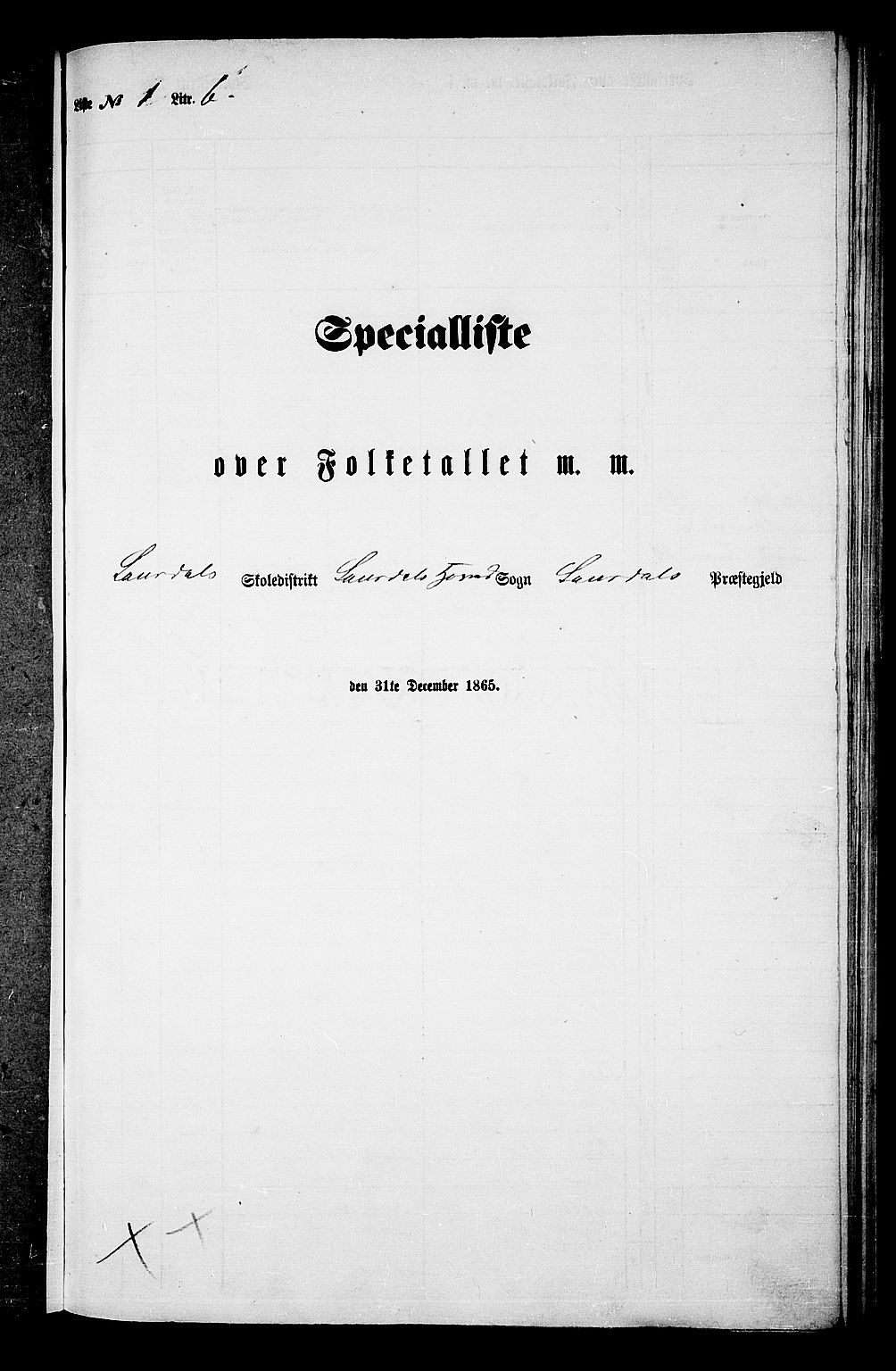 RA, Folketelling 1865 for 0833P Lårdal prestegjeld, 1865, s. 19