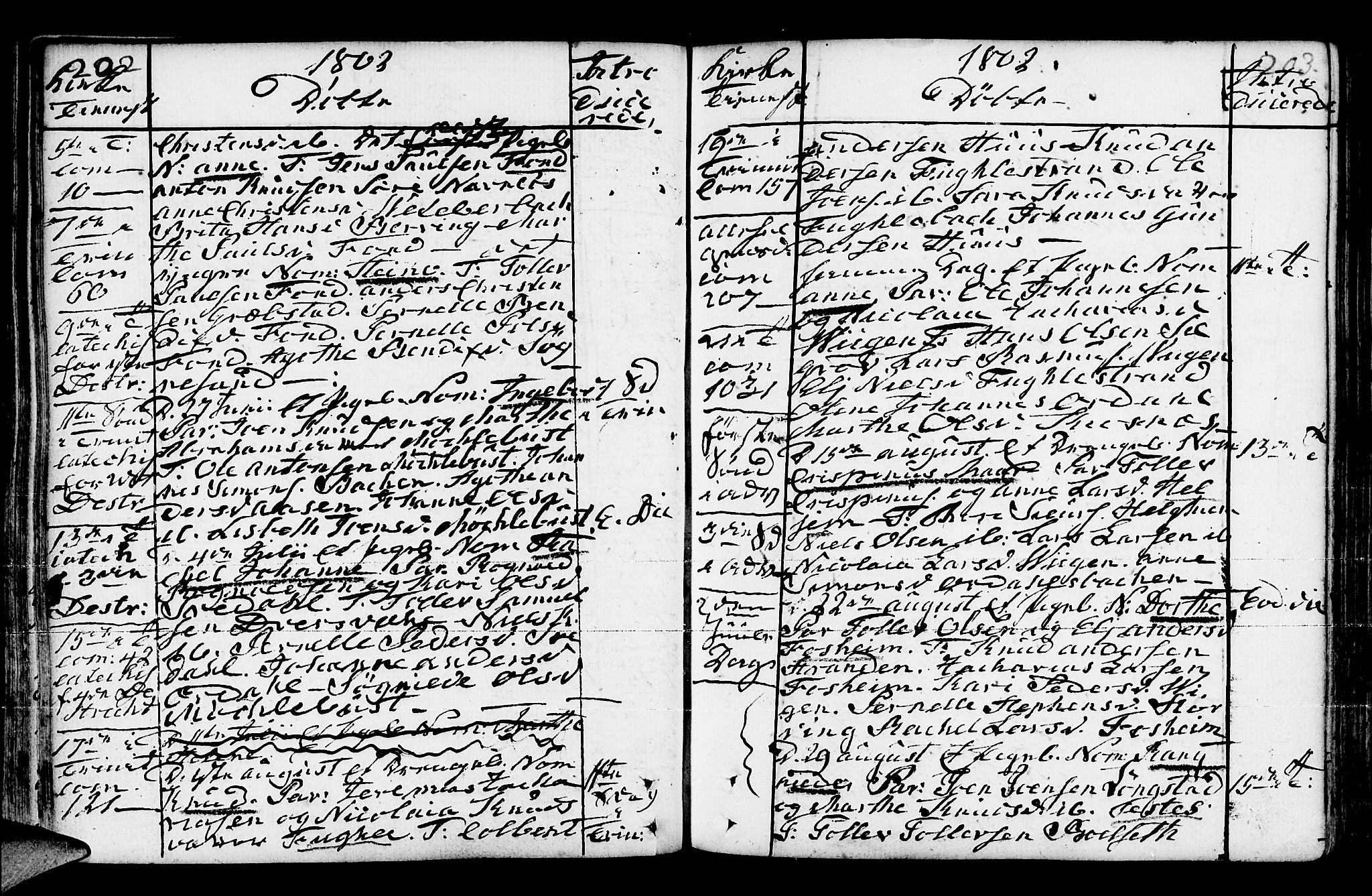 Jølster sokneprestembete, AV/SAB-A-80701/H/Haa/Haaa/L0006: Ministerialbok nr. A 6, 1790-1821, s. 202-203