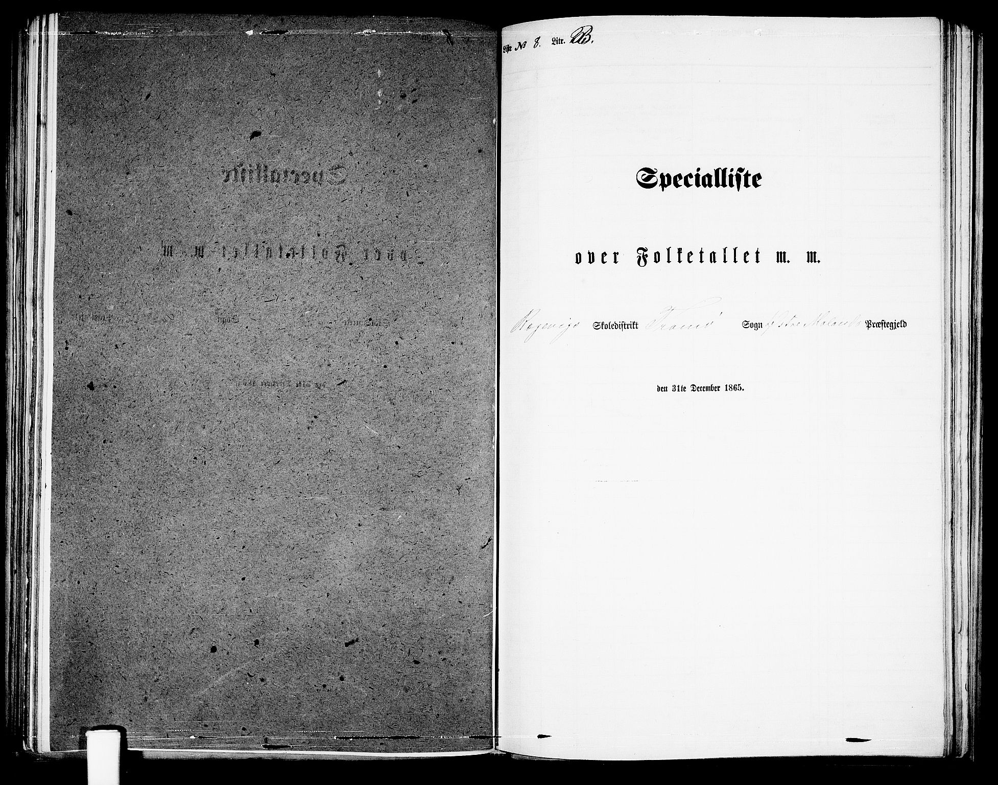 RA, Folketelling 1865 for 0918P Austre Moland prestegjeld, 1865, s. 244