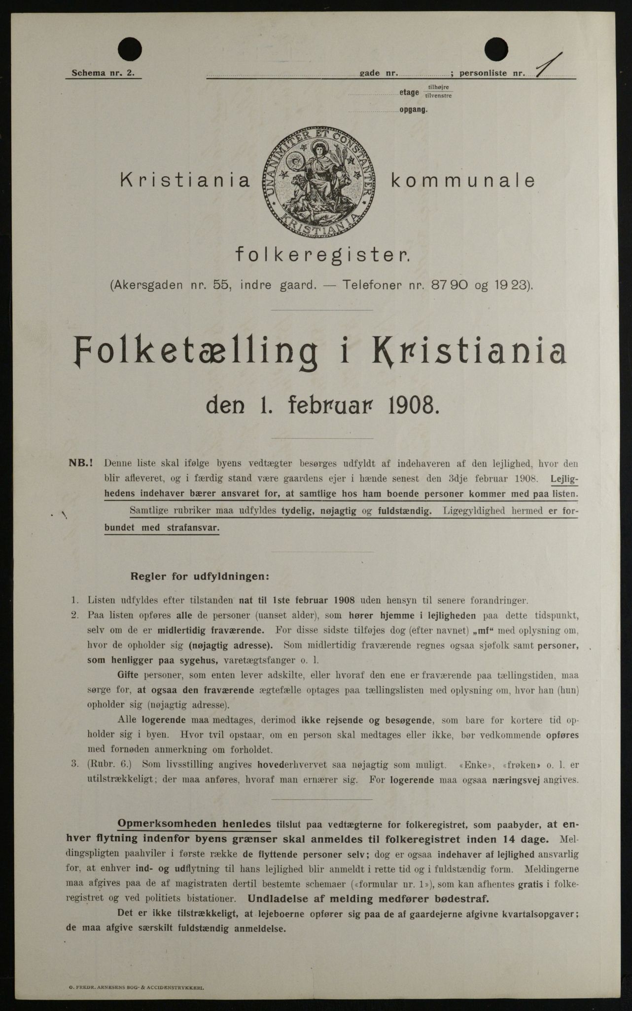 OBA, Kommunal folketelling 1.2.1908 for Kristiania kjøpstad, 1908, s. 51549