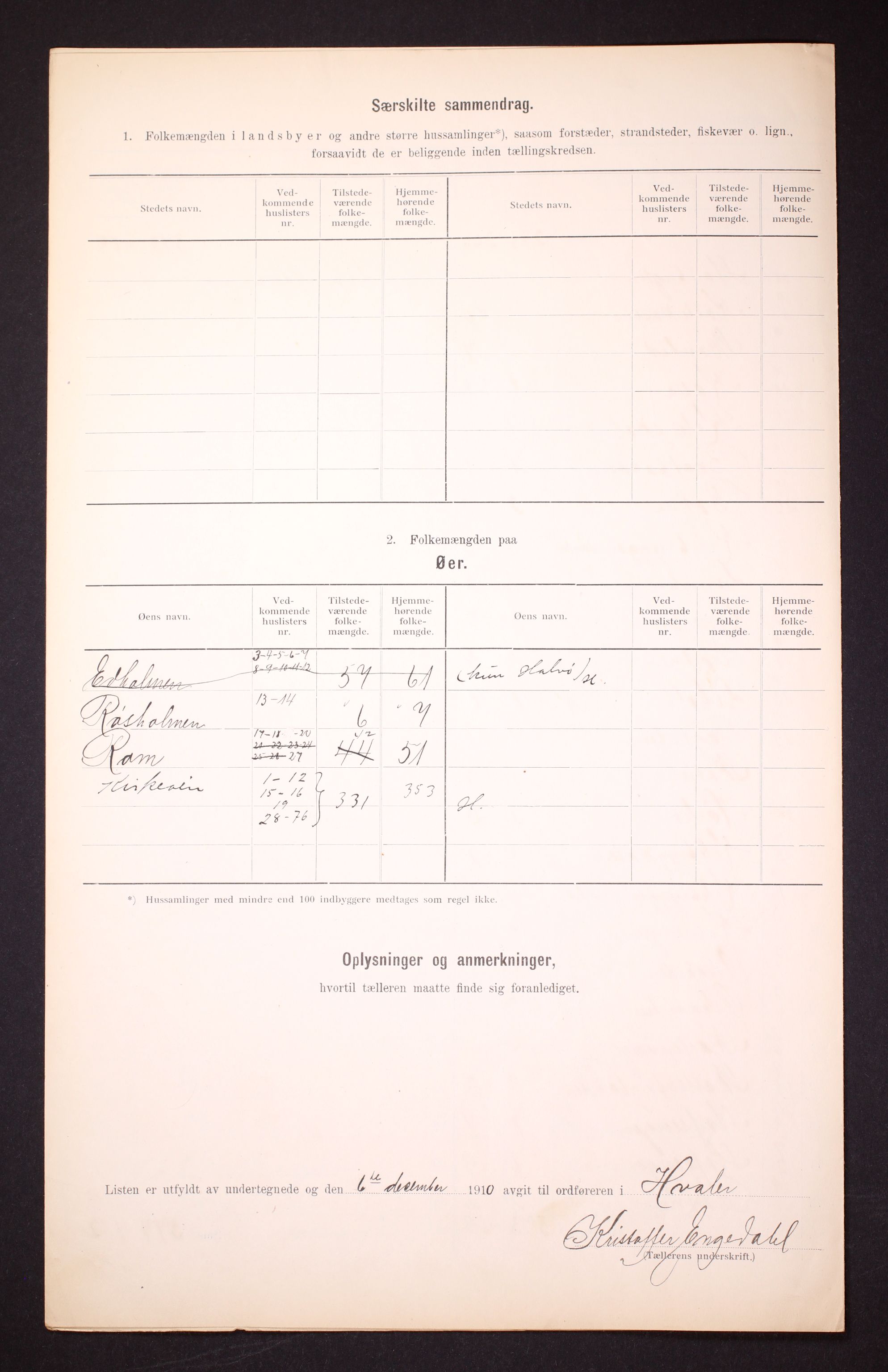 RA, Folketelling 1910 for 0111 Hvaler herred, 1910, s. 20