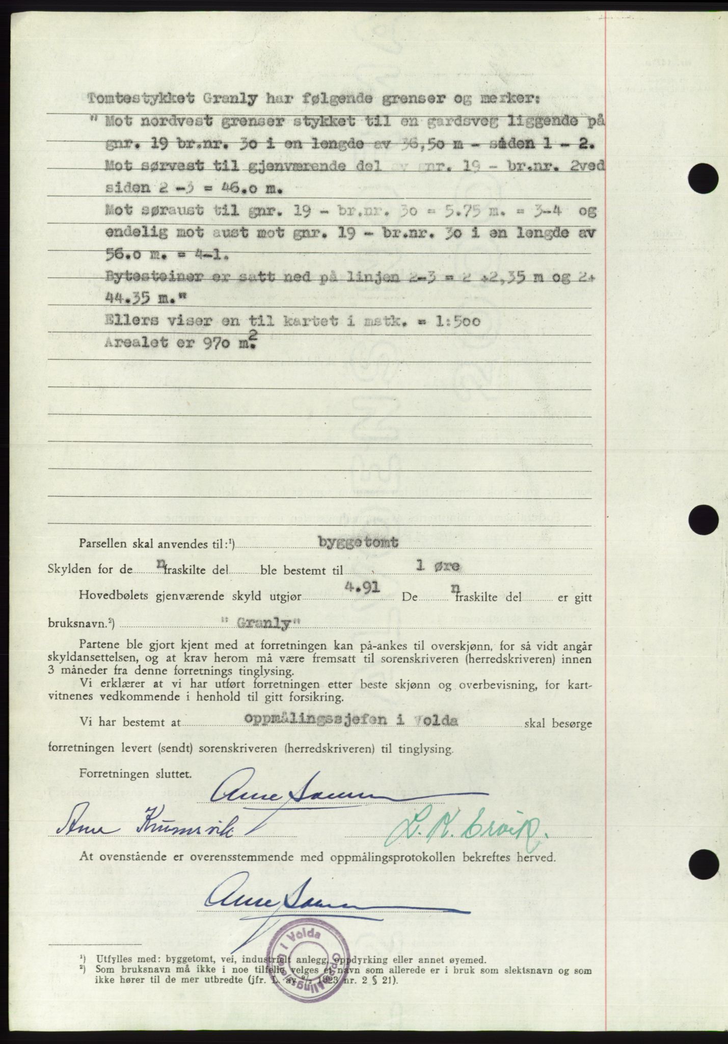 Søre Sunnmøre sorenskriveri, AV/SAT-A-4122/1/2/2C/L0090: Pantebok nr. 16A, 1951-1951, Dagboknr: 2181/1951