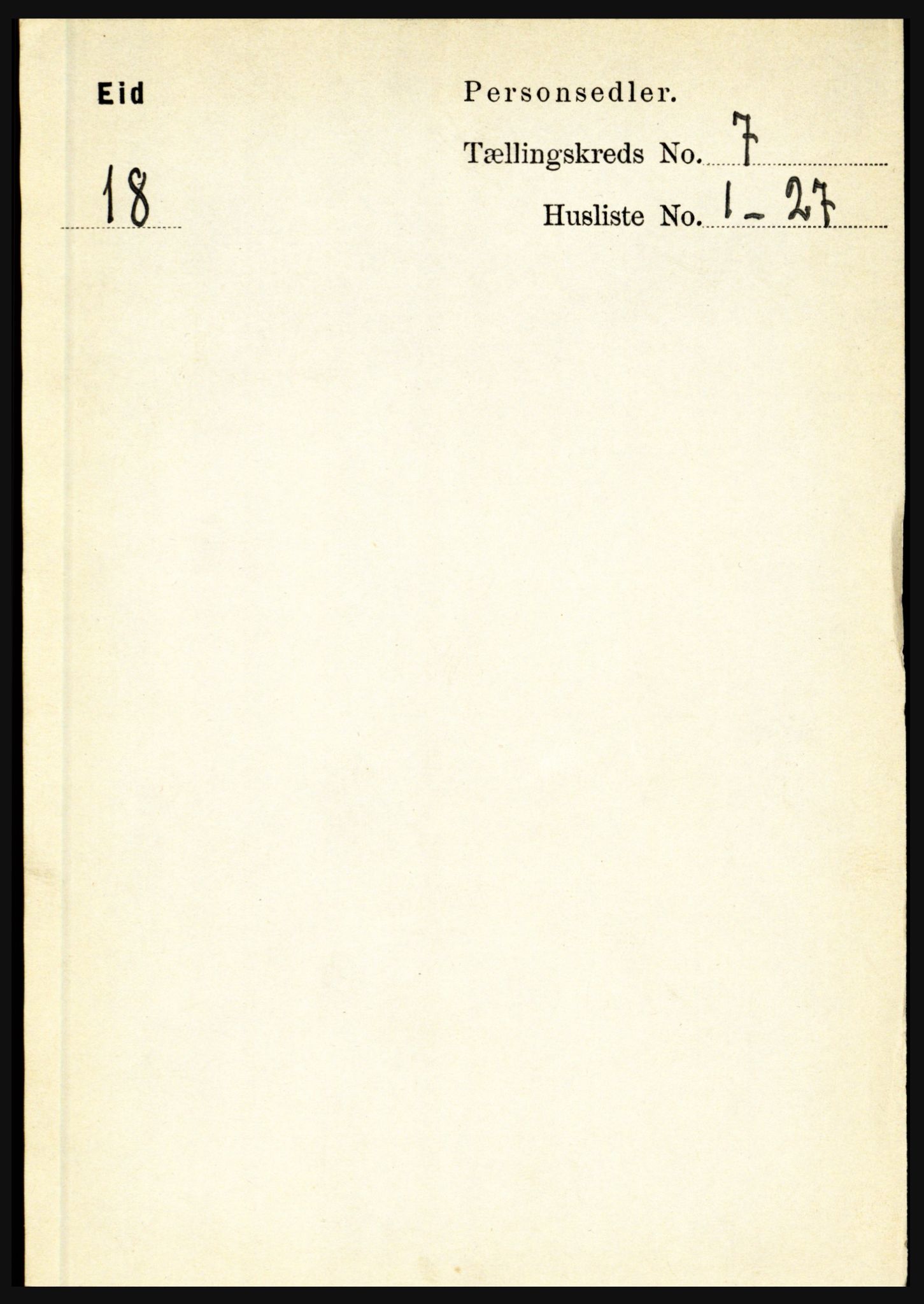 RA, Folketelling 1891 for 1443 Eid herred, 1891, s. 1783