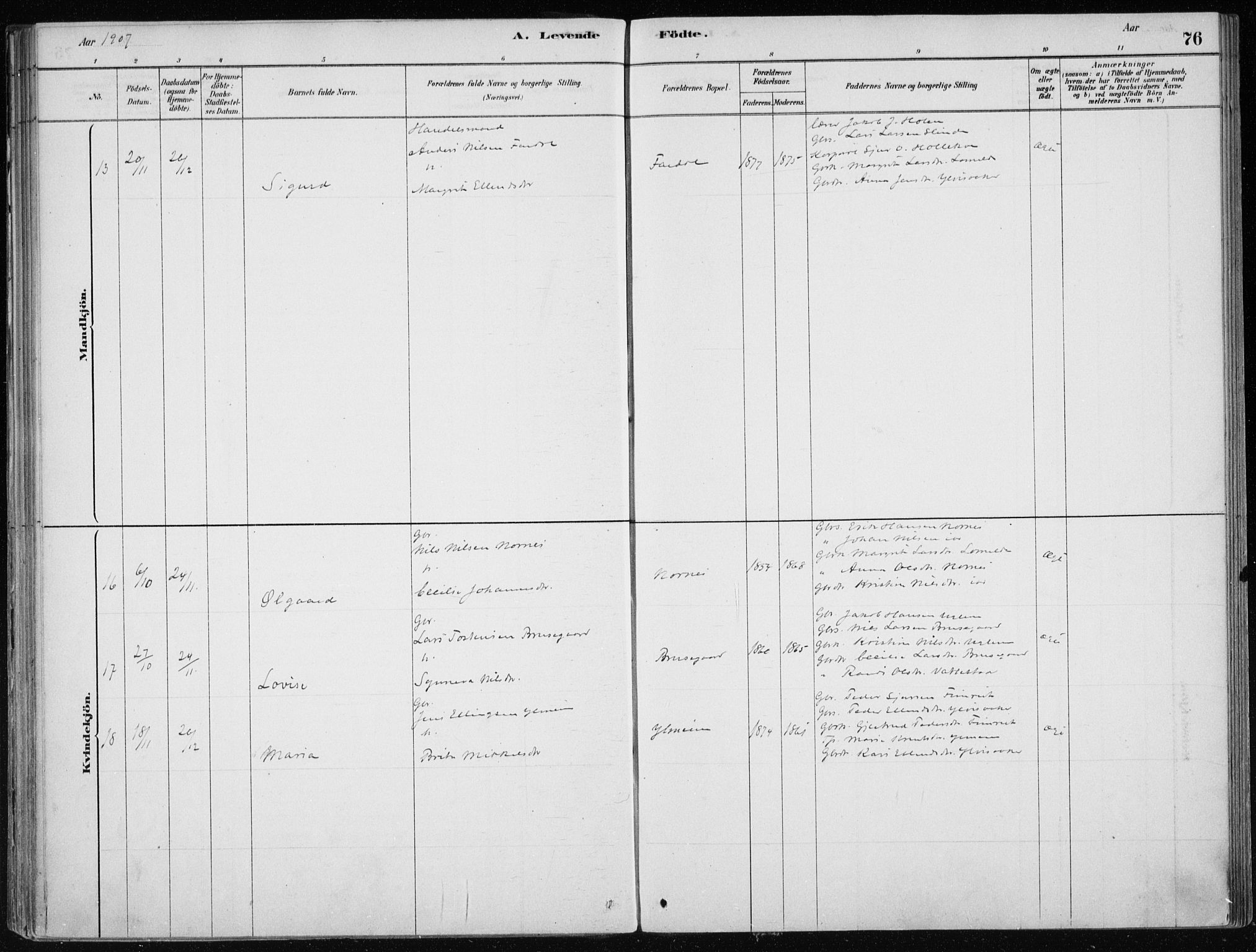 Sogndal sokneprestembete, AV/SAB-A-81301/H/Haa/Haac/L0001: Ministerialbok nr. C 1, 1878-1907, s. 76