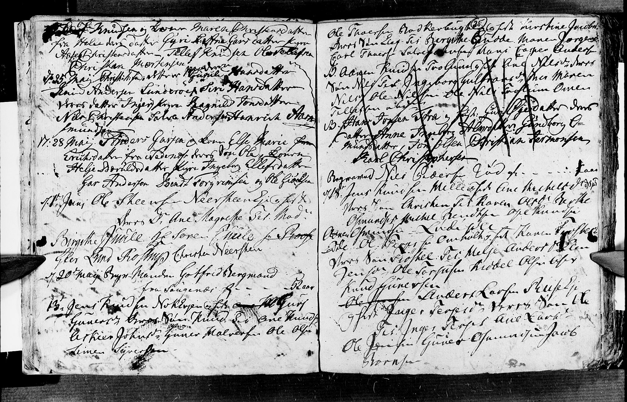 Øyestad sokneprestkontor, SAK/1111-0049/F/Fb/L0002: Klokkerbok nr. B 2, 1795-1807, s. 25