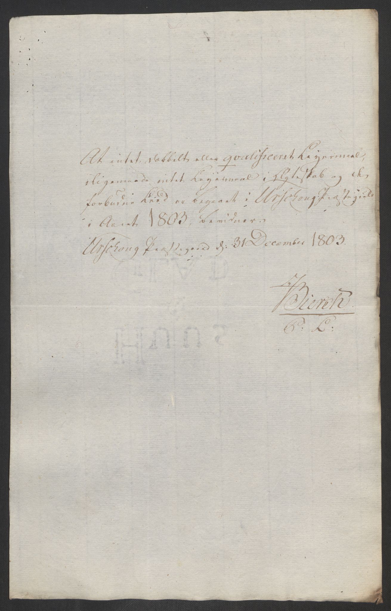 Rentekammeret inntil 1814, Reviderte regnskaper, Fogderegnskap, AV/RA-EA-4092/R11/L0679: Fogderegnskap Nedre Romerike, 1803, s. 223