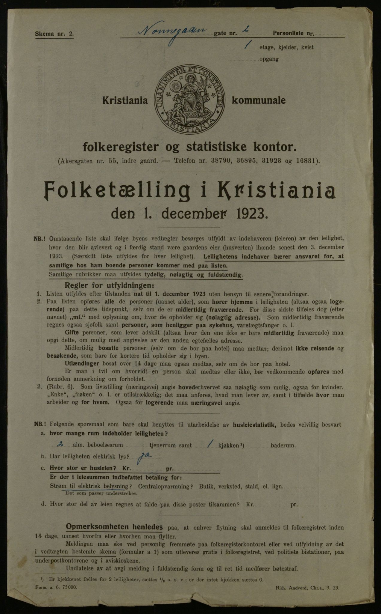 OBA, Kommunal folketelling 1.12.1923 for Kristiania, 1923, s. 78589