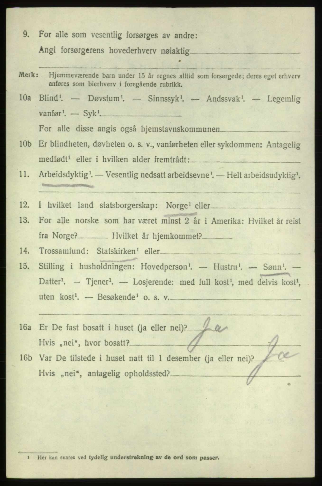 SAB, Folketelling 1920 for 1223 Tysnes herred, 1920, s. 8447