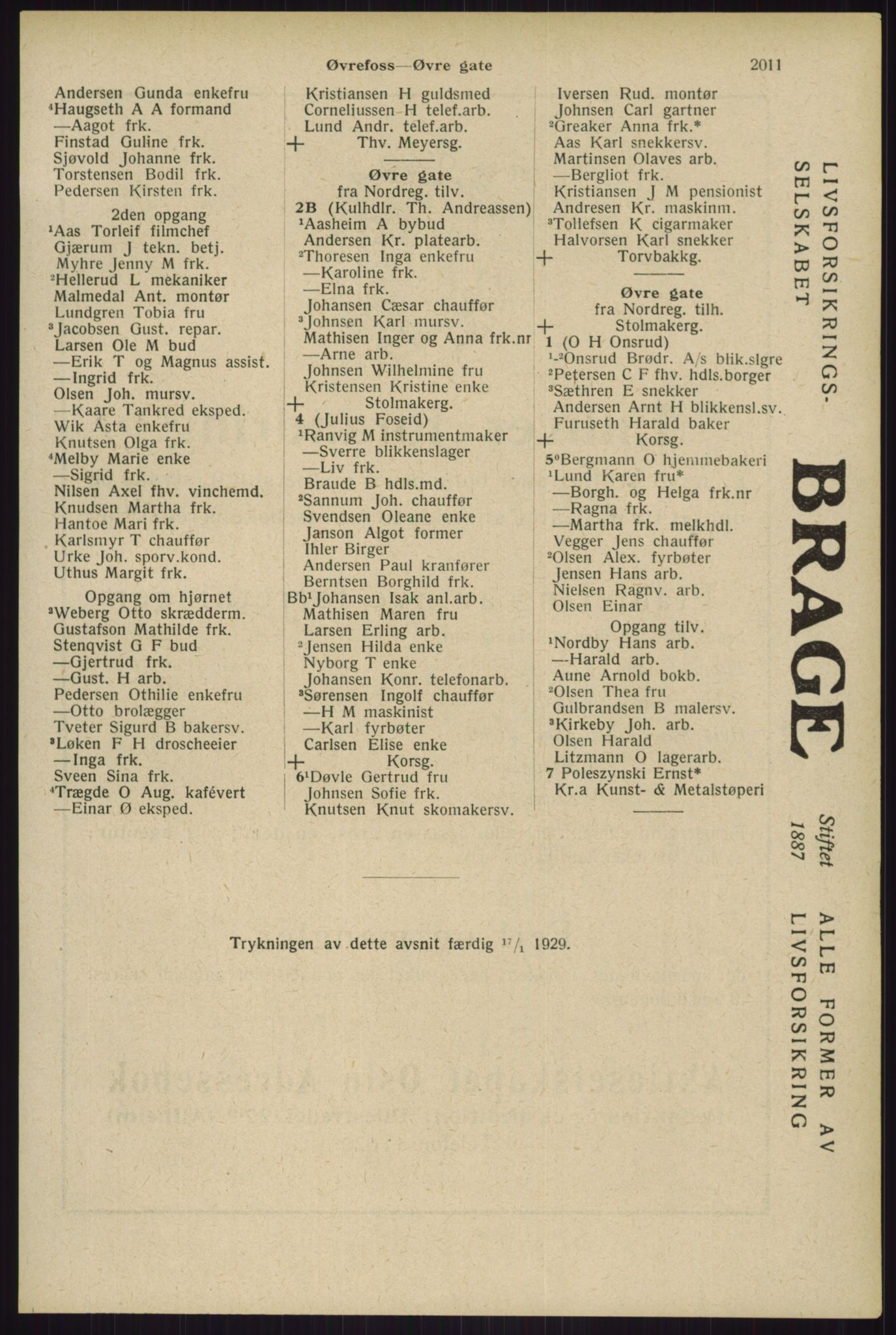 Kristiania/Oslo adressebok, PUBL/-, 1929, s. 2011