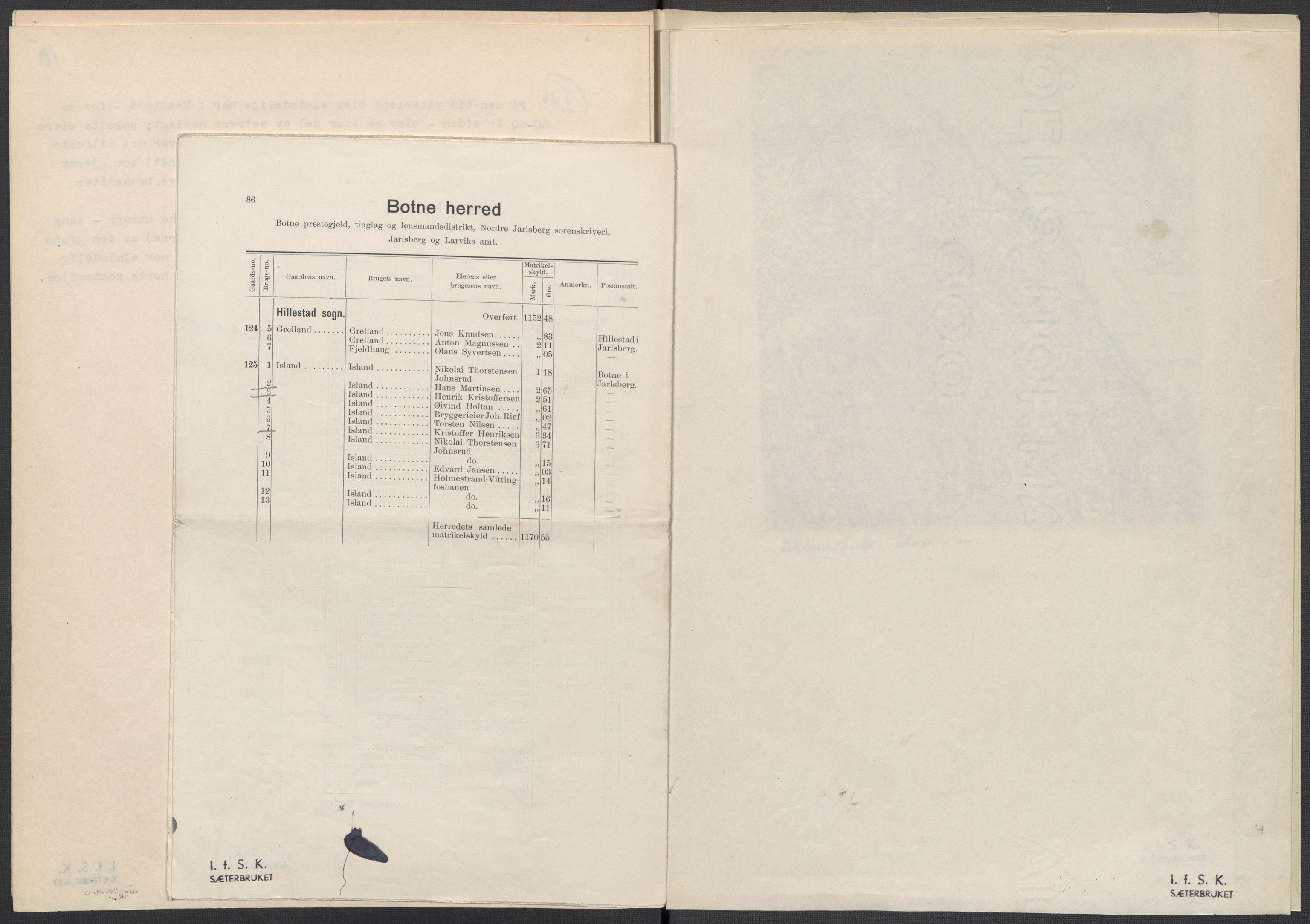 Instituttet for sammenlignende kulturforskning, AV/RA-PA-0424/F/Fc/L0006/0003: Eske B6: / Vestfold (perm XV), 1932-1935