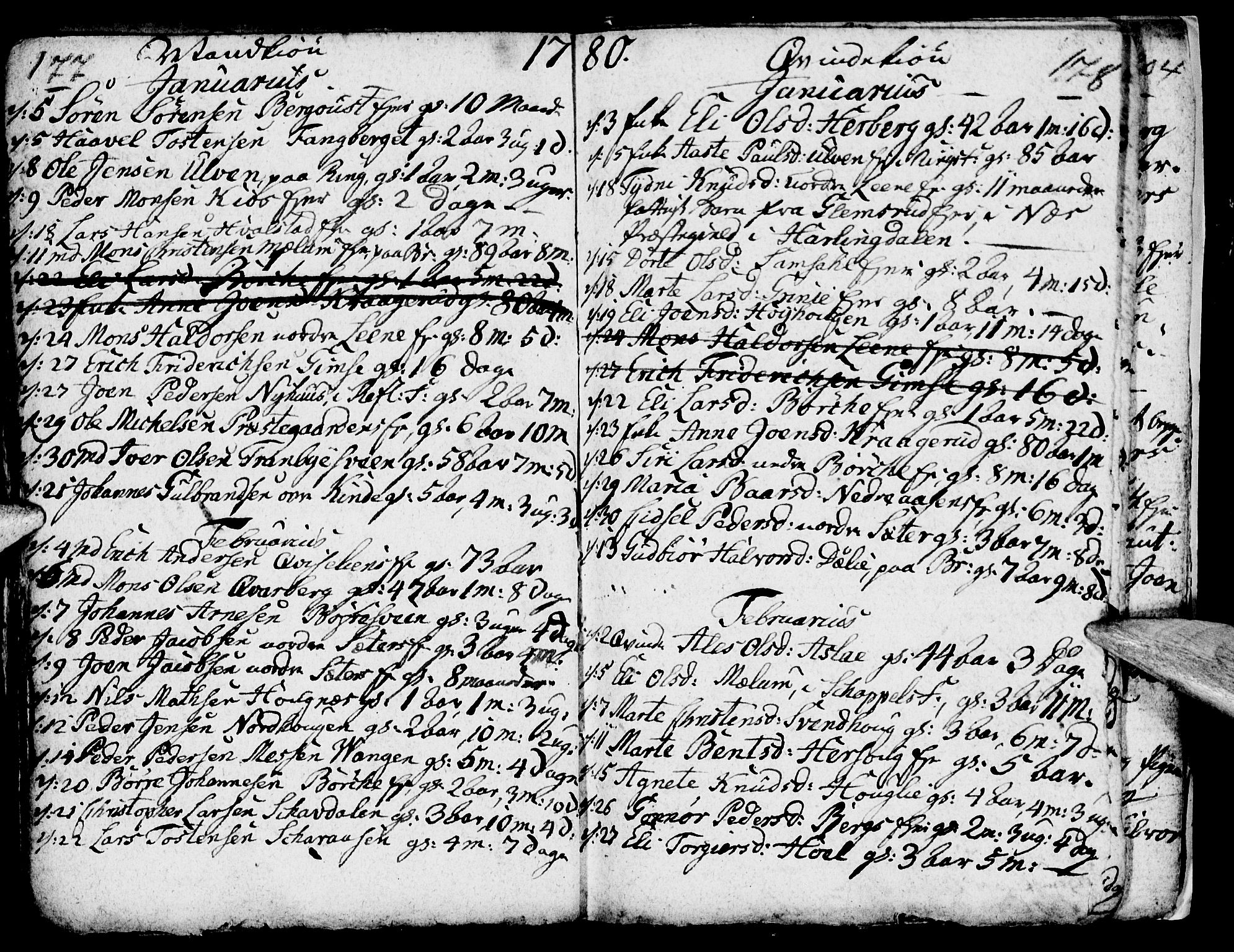 Ringsaker prestekontor, SAH/PREST-014/I/Ia/L0005/0003: Kladd til kirkebok nr. 1C, 1780-1784, s. 177-178