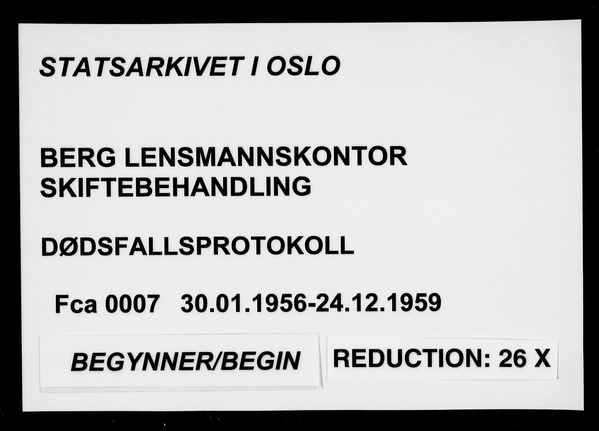 Berg lensmannskontor, SAO/A-10263/H/Ha/Haa/L0007: Dødsfallsprotokoll, 1956-1959