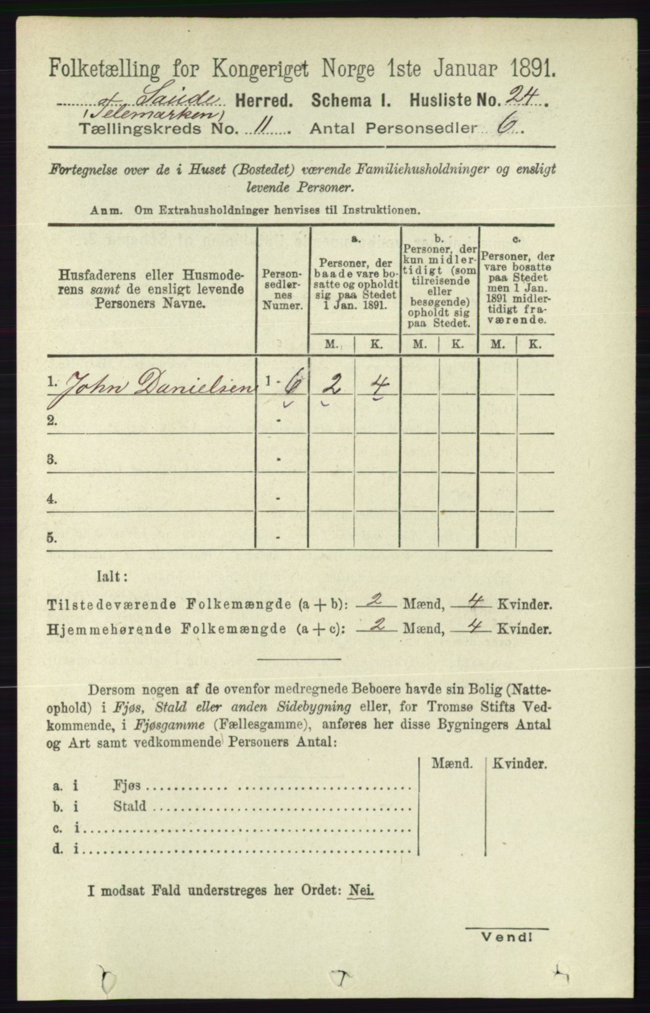 RA, Folketelling 1891 for 0822 Sauherad herred, 1891, s. 3365