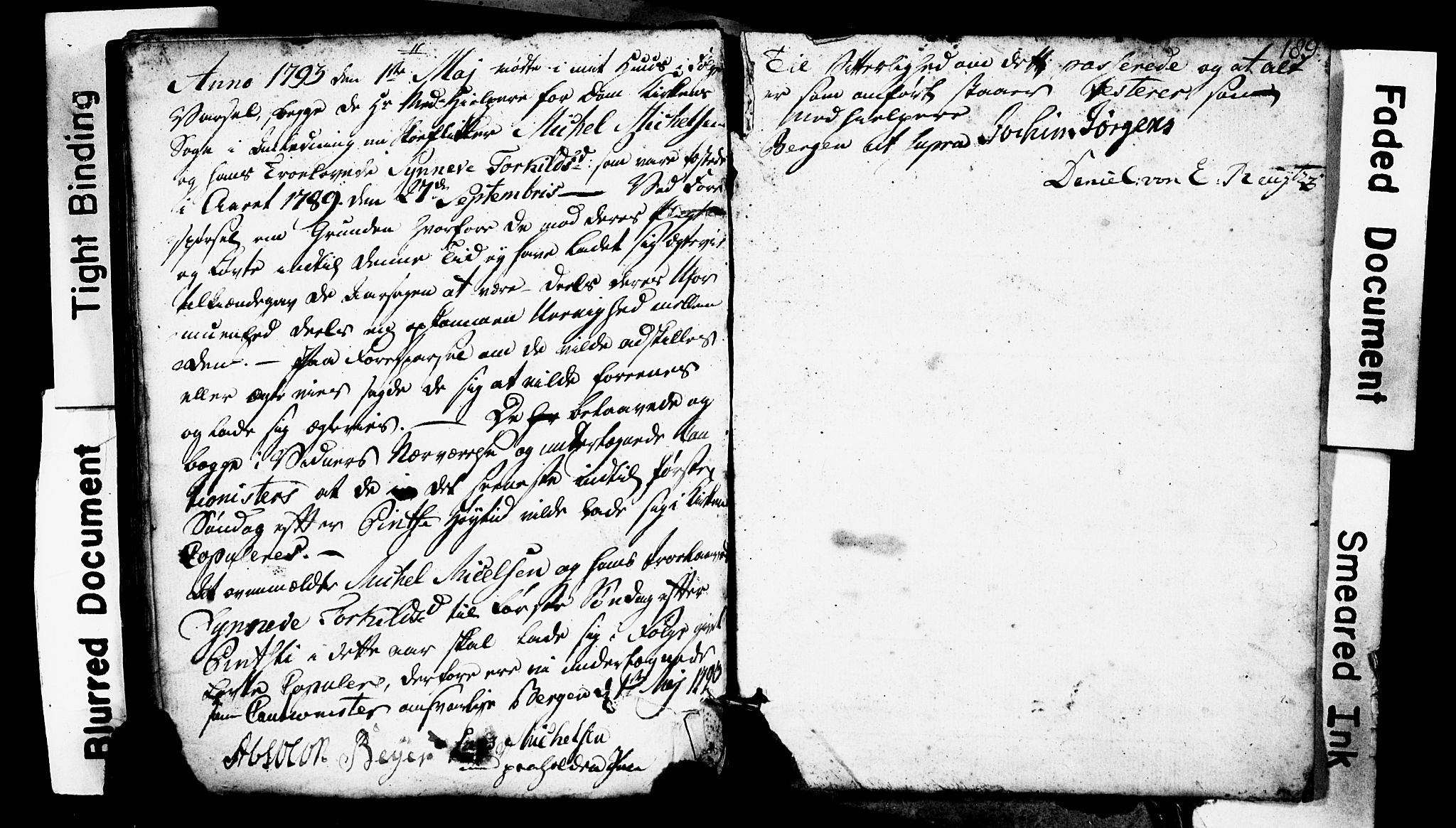 Domkirken sokneprestembete, SAB/A-74801: Forlovererklæringer nr. II.5.1, 1767-1792, s. 189