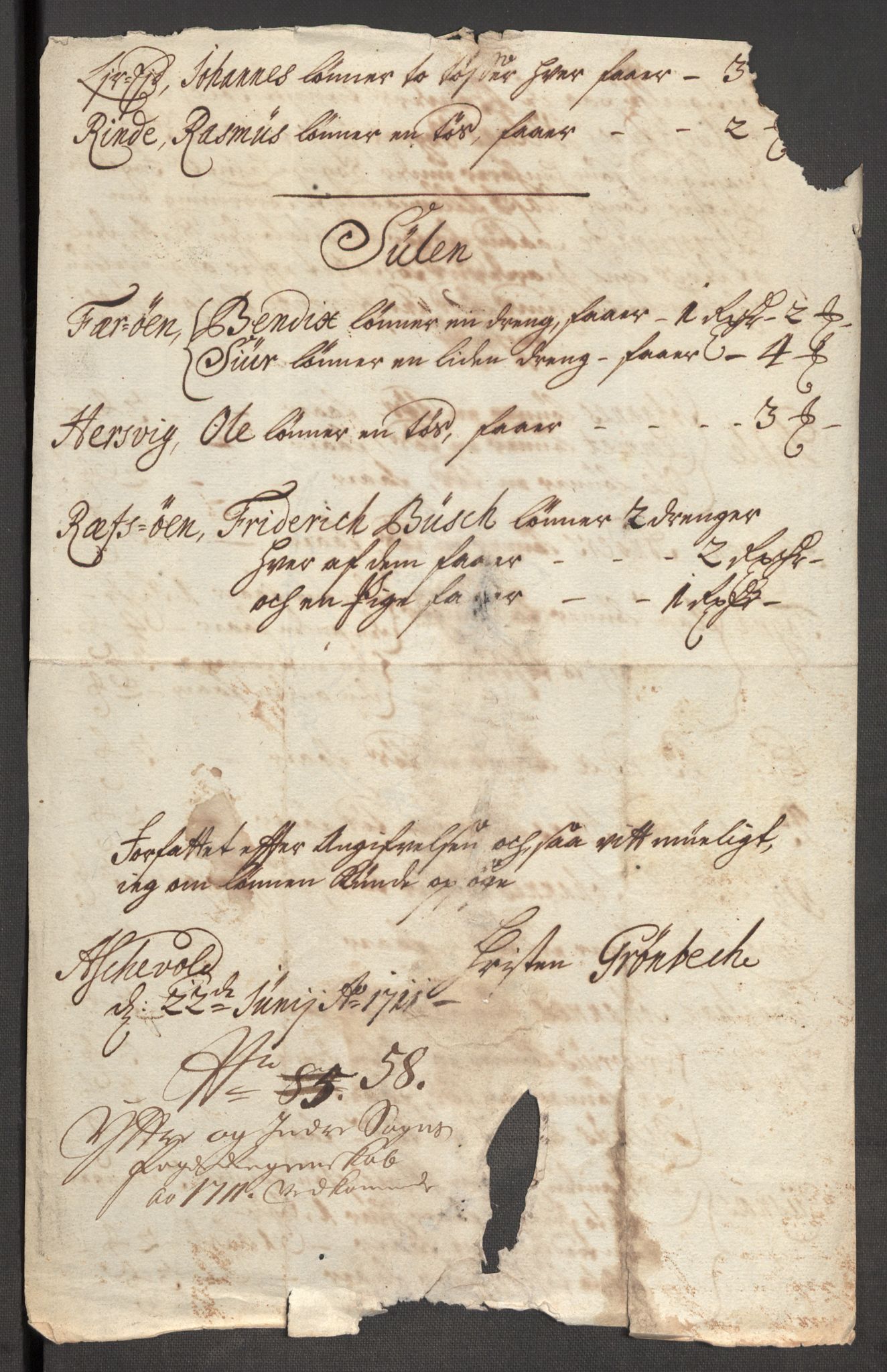 Rentekammeret inntil 1814, Reviderte regnskaper, Fogderegnskap, RA/EA-4092/R52/L3317: Fogderegnskap Sogn, 1711, s. 343