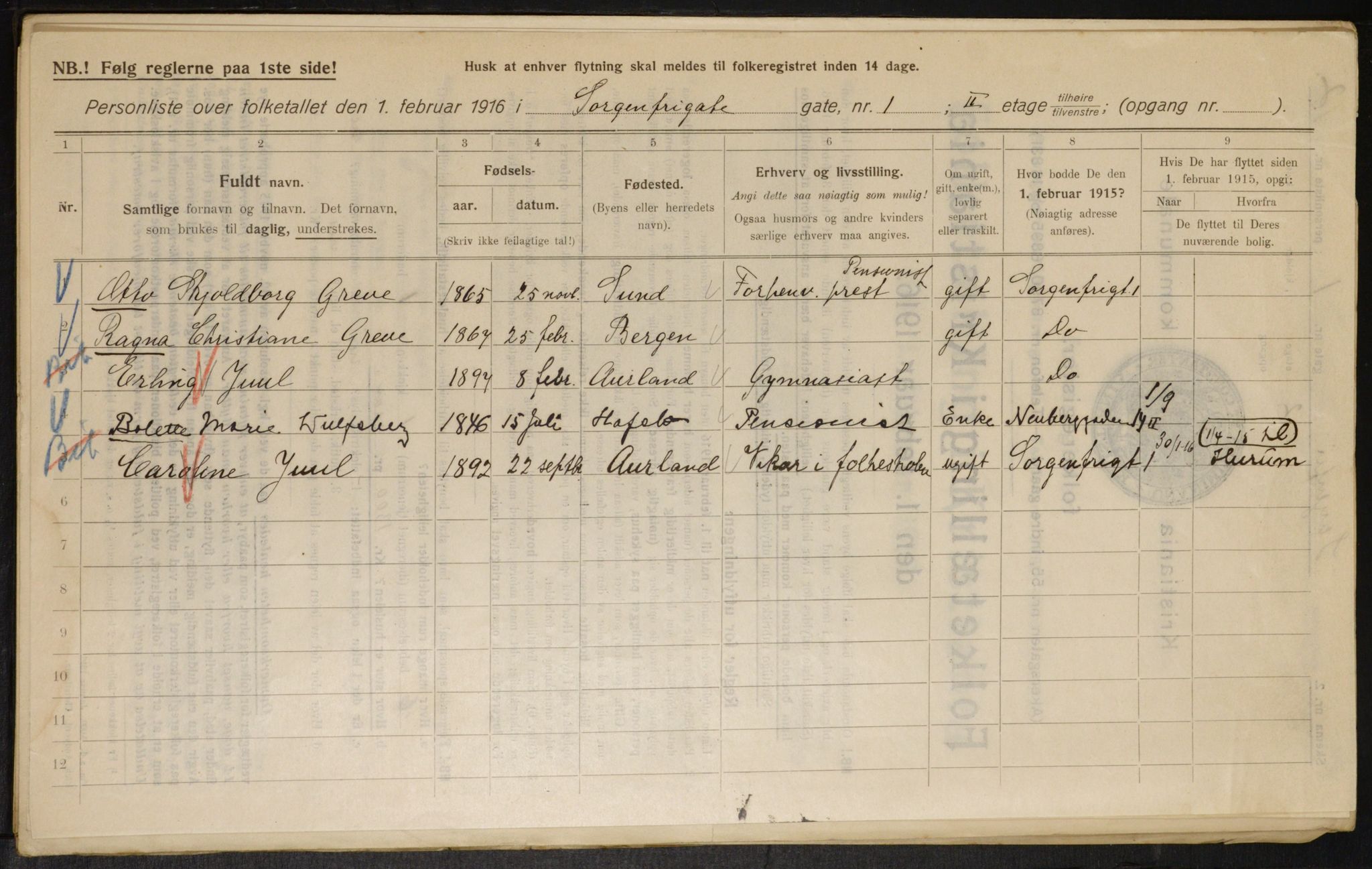 OBA, Kommunal folketelling 1.2.1916 for Kristiania, 1916, s. 102273