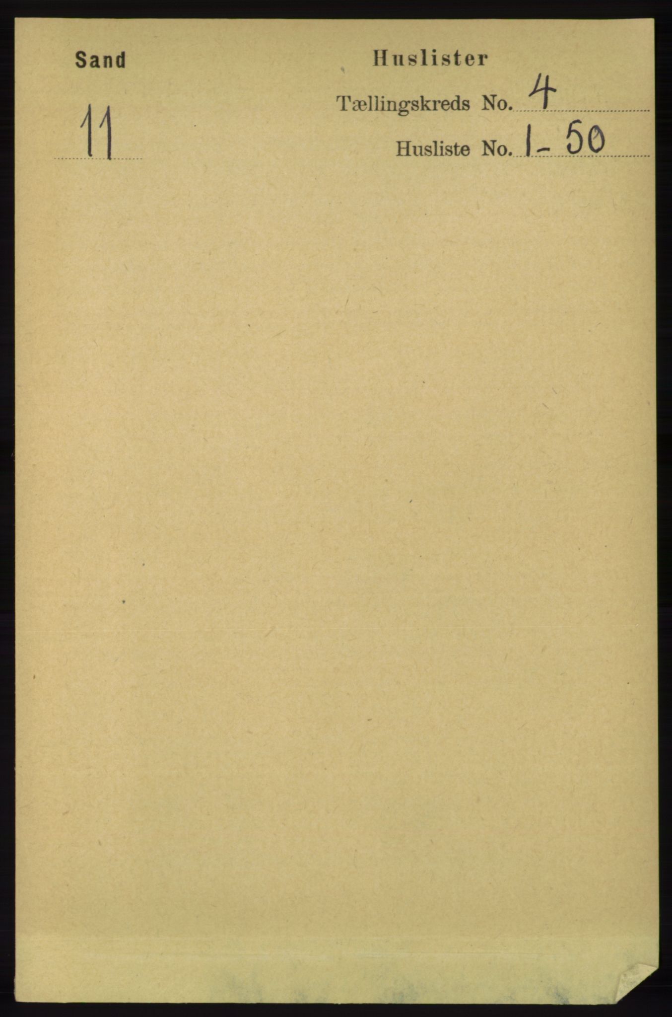 RA, Folketelling 1891 for 1136 Sand herred, 1891, s. 1153