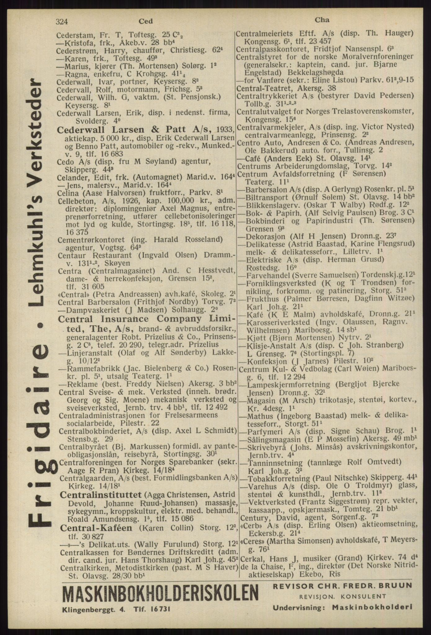 Kristiania/Oslo adressebok, PUBL/-, 1939, s. 324