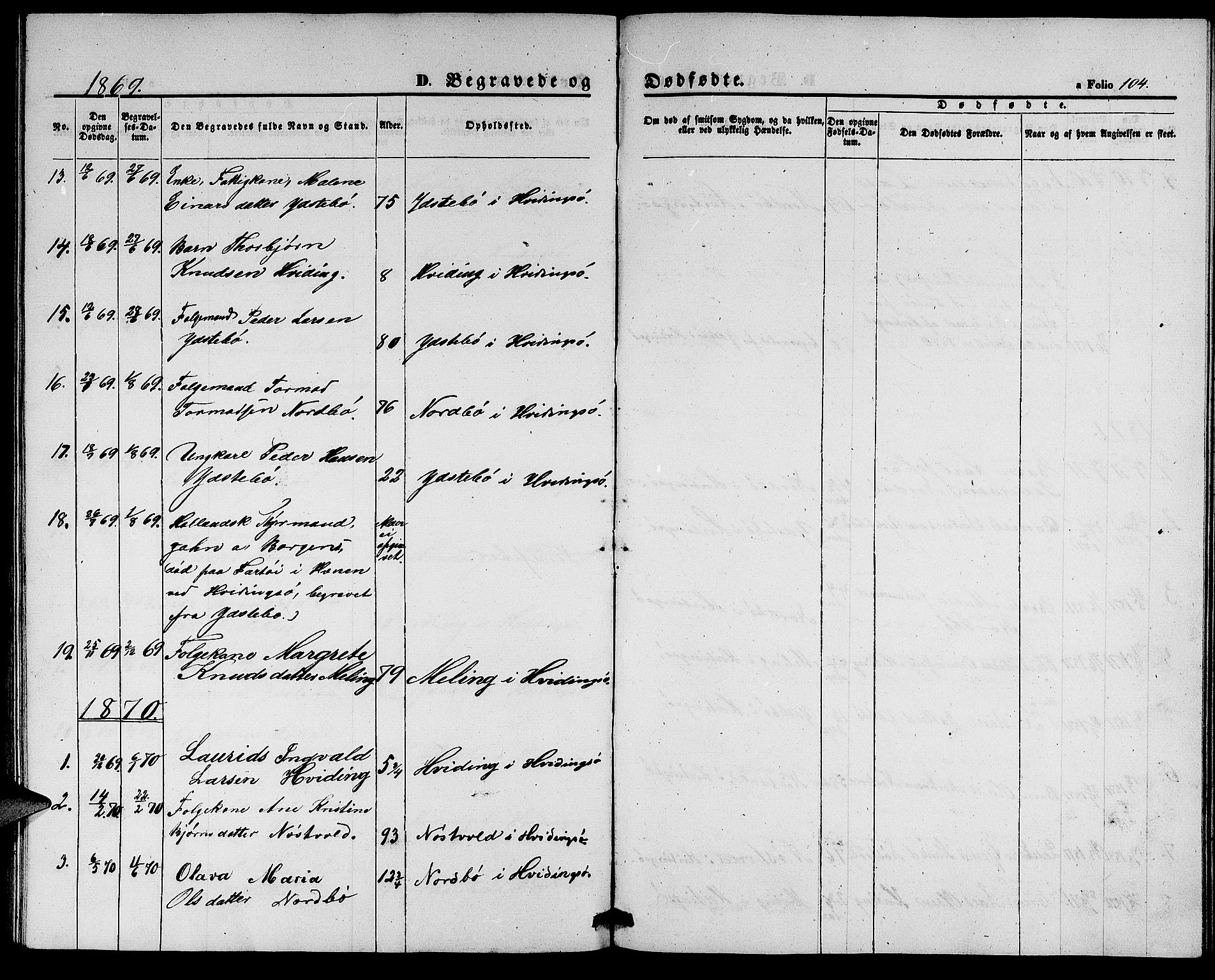 Rennesøy sokneprestkontor, AV/SAST-A -101827/H/Ha/Hab/L0003: Klokkerbok nr. B 3, 1855-1888, s. 104