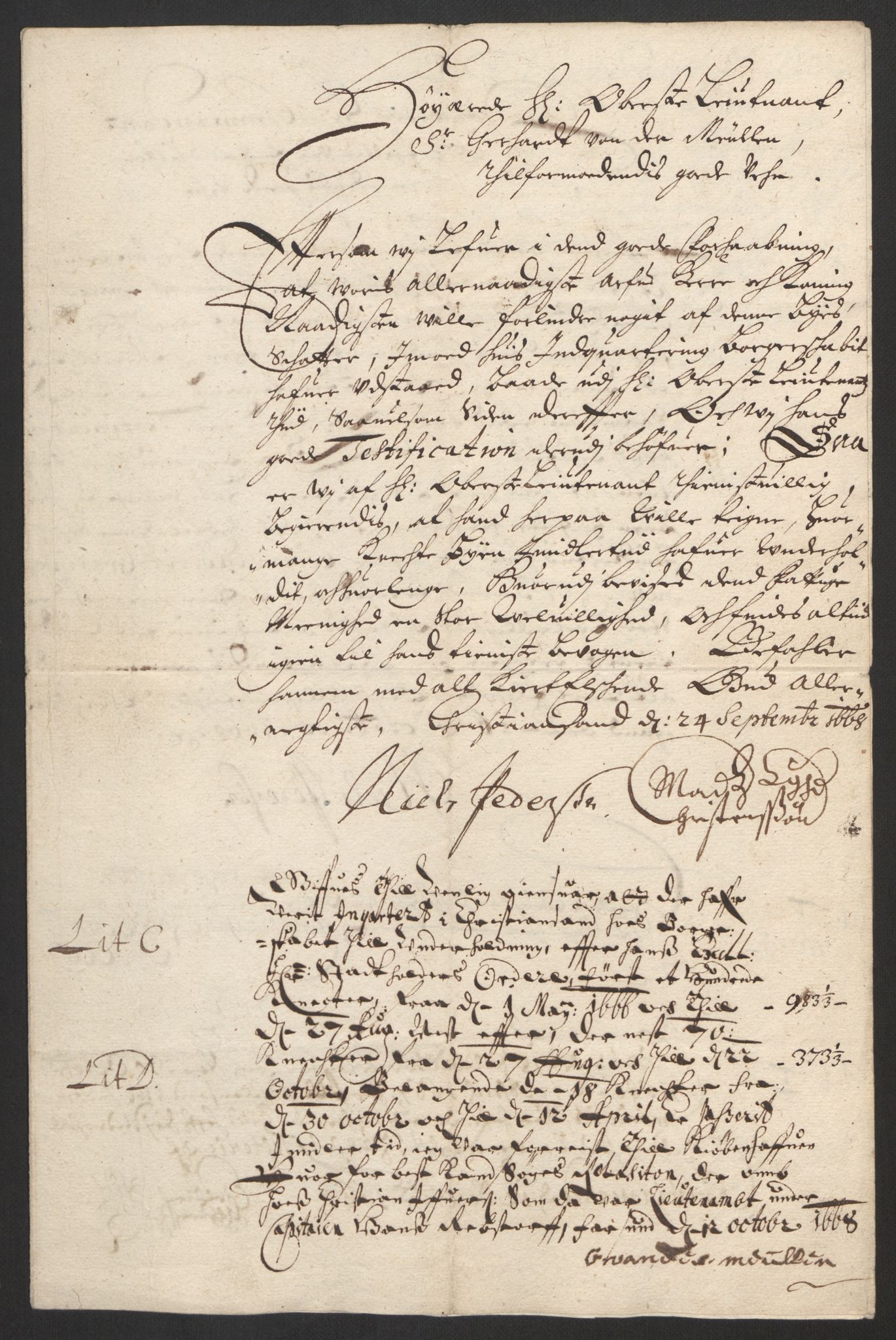 Rentekammeret inntil 1814, Reviderte regnskaper, Byregnskaper, AV/RA-EA-4066/R/Rm/L0258: [M1] Kontribusjonsregnskap, 1664-1700, s. 149