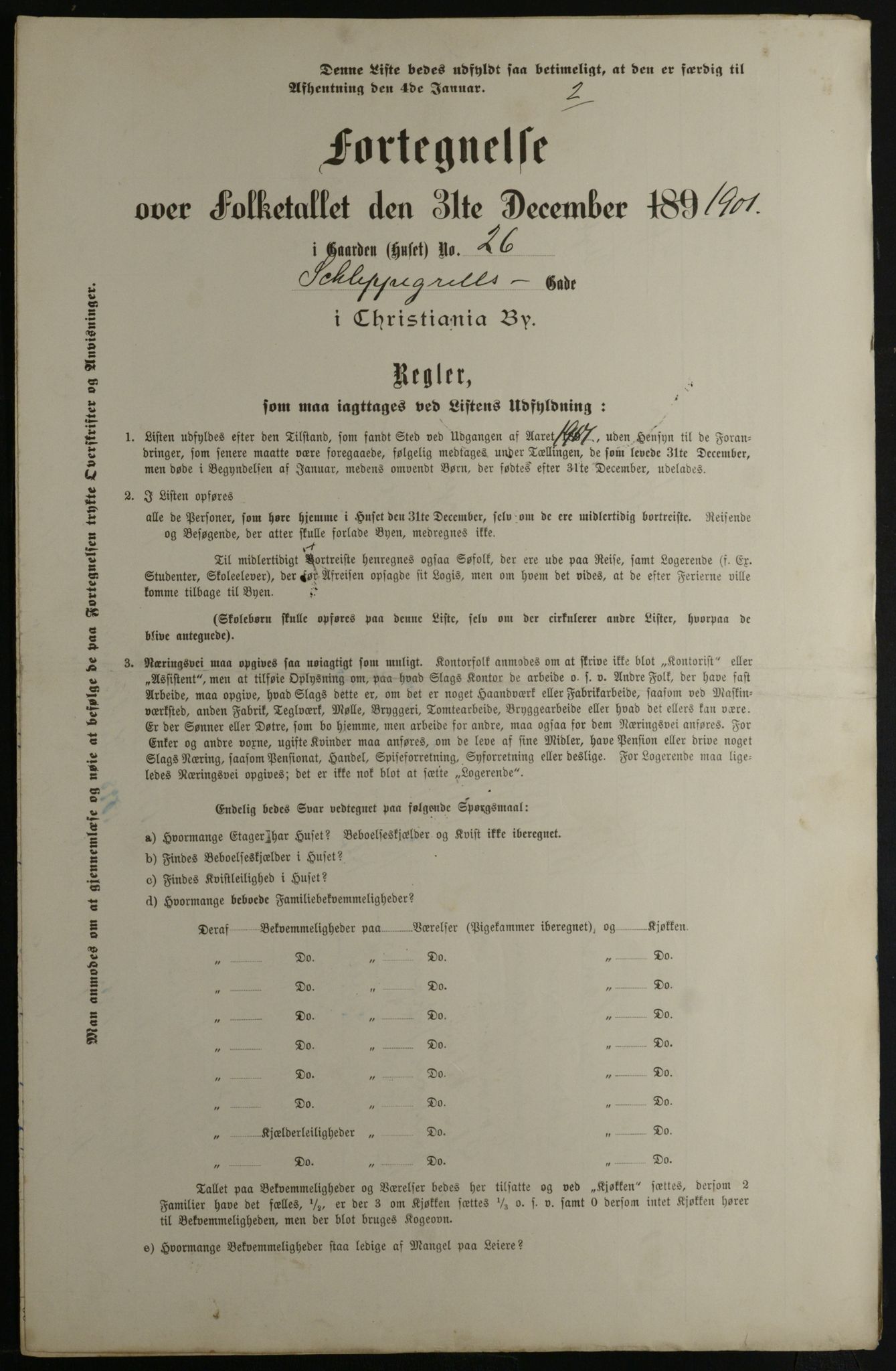 OBA, Kommunal folketelling 31.12.1901 for Kristiania kjøpstad, 1901, s. 13992