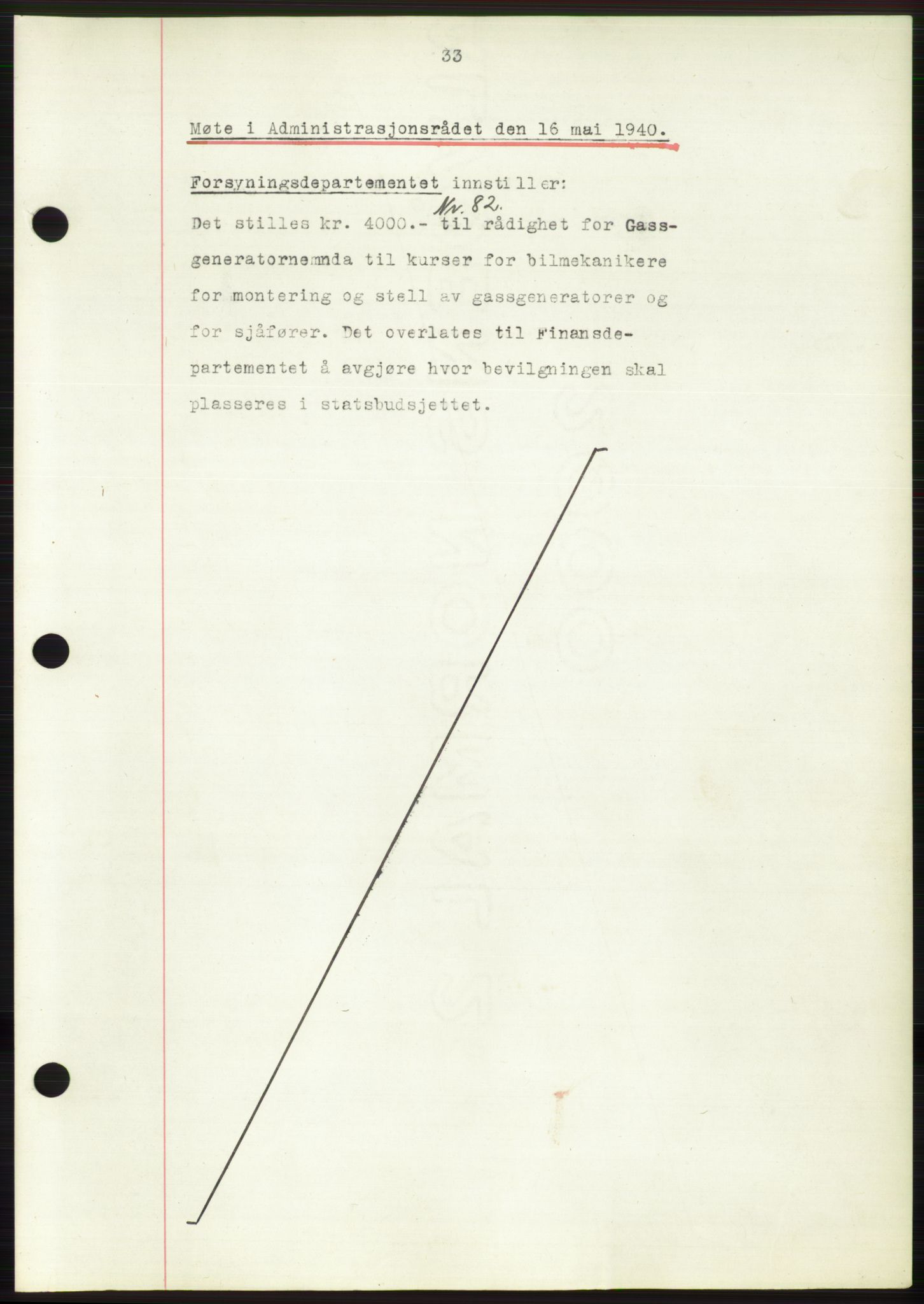 Administrasjonsrådet, RA/S-1004/A/L0002: Vedtaksprotokoll 16/4-25/9, 1940, s. 37