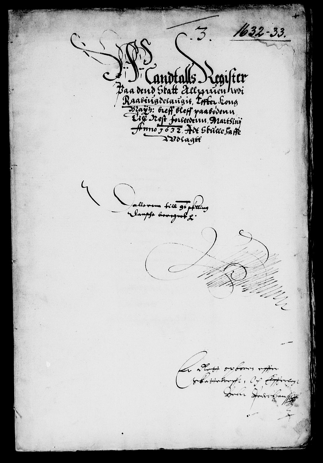 Rentekammeret inntil 1814, Reviderte regnskaper, Lensregnskaper, AV/RA-EA-5023/R/Rb/Rbq/L0022: Nedenes len. Mandals len. Råbyggelag., 1632-1634