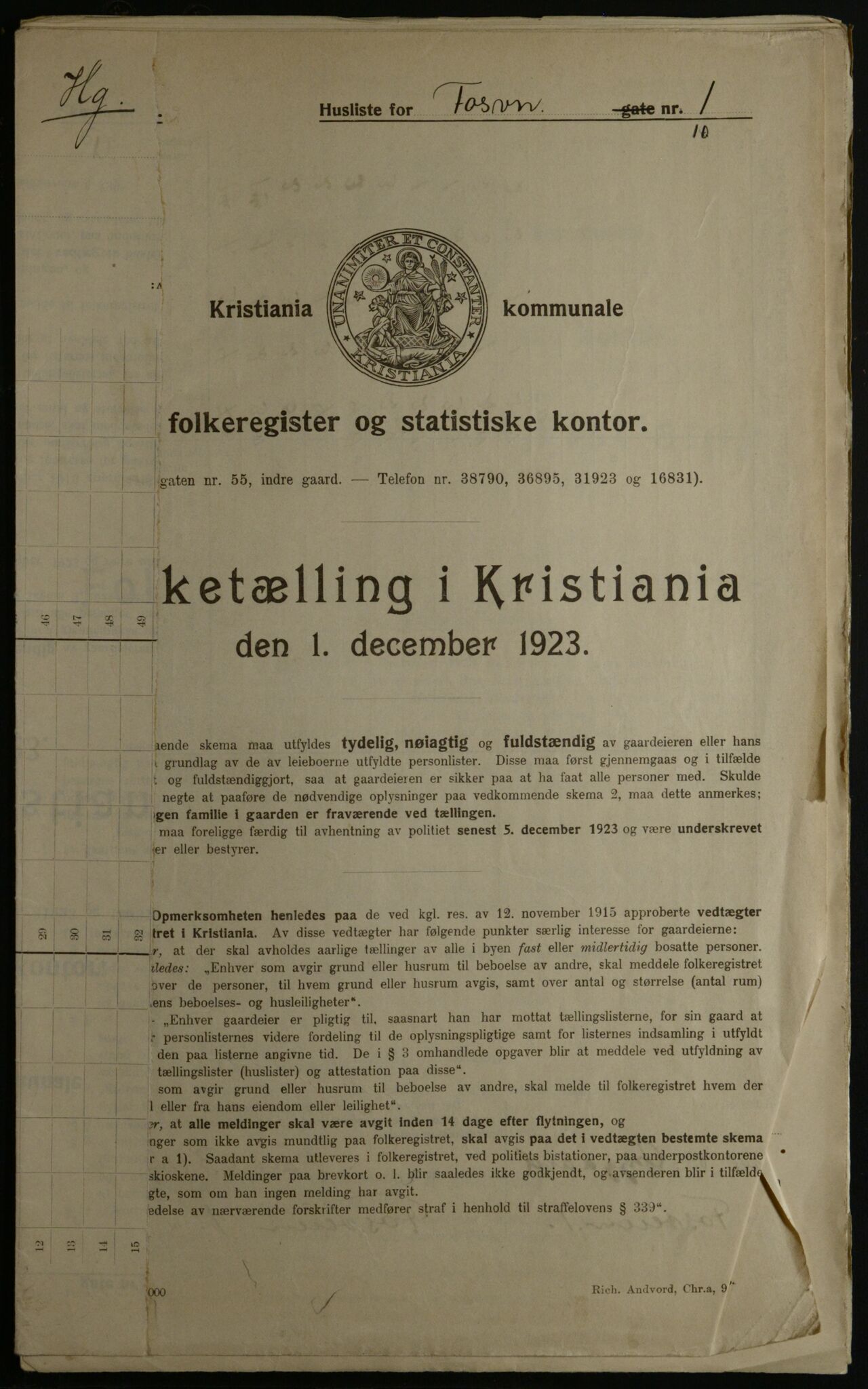 OBA, Kommunal folketelling 1.12.1923 for Kristiania, 1923, s. 27748