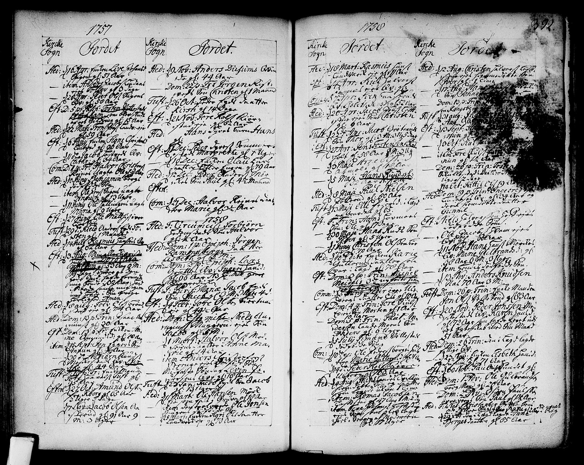 Sandsvær kirkebøker, SAKO/A-244/F/Fa/L0002a: Ministerialbok nr. I 2, 1725-1809, s. 392