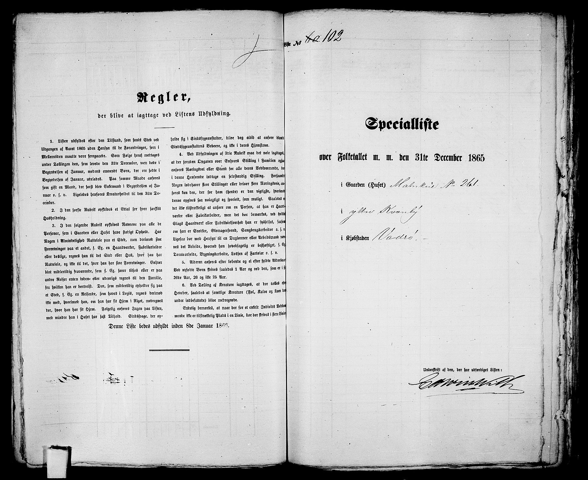 RA, Folketelling 1865 for 2003B Vadsø prestegjeld, Vadsø kjøpstad, 1865, s. 210