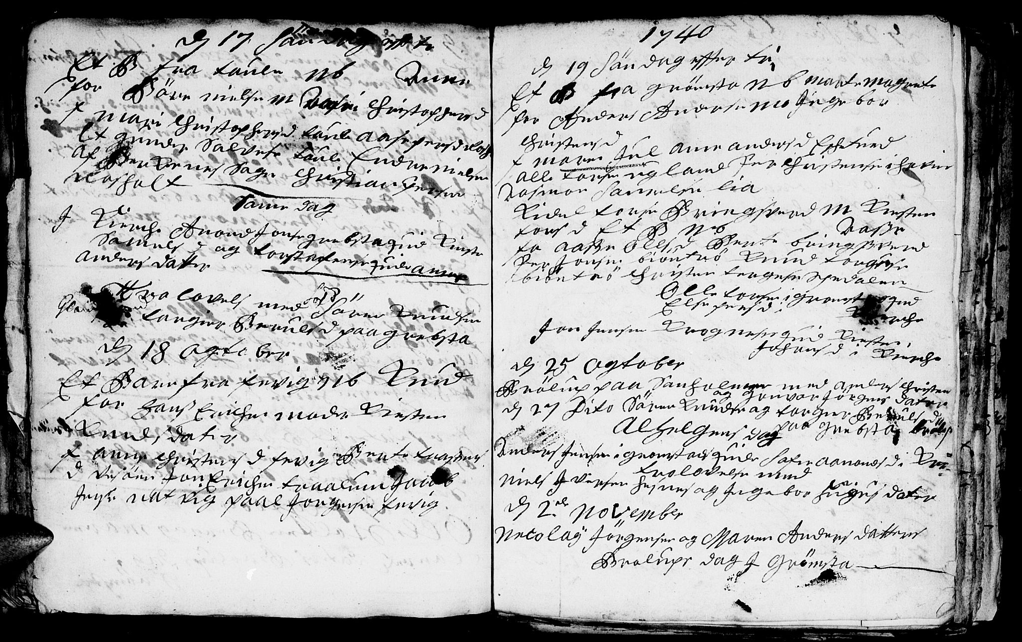Fjære sokneprestkontor, AV/SAK-1111-0011/F/Fb/L0001: Klokkerbok nr. B 1, 1732-1750, s. 80