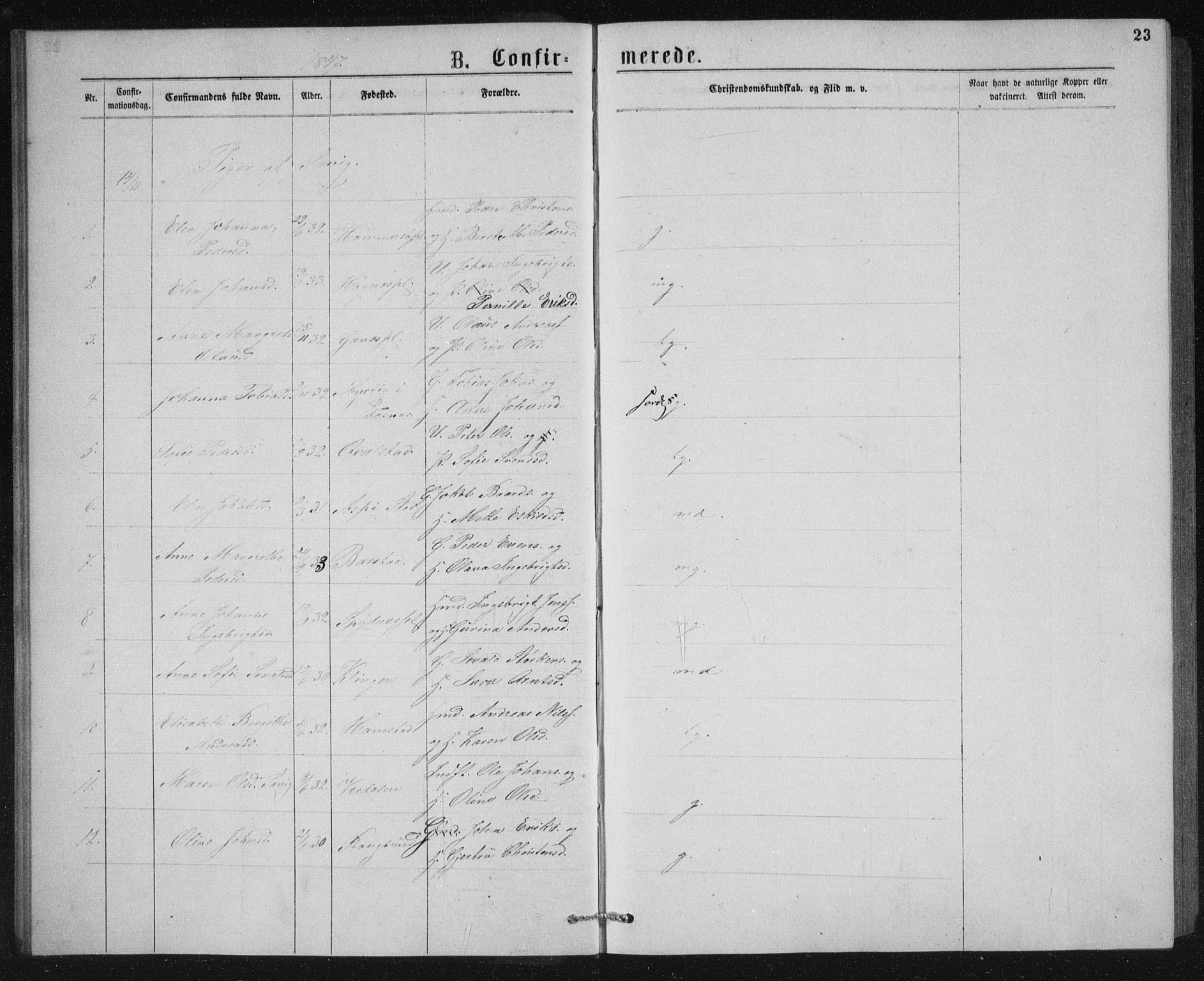 Ministerialprotokoller, klokkerbøker og fødselsregistre - Nord-Trøndelag, AV/SAT-A-1458/768/L0567: Ministerialbok nr. 768A02, 1837-1865, s. 23