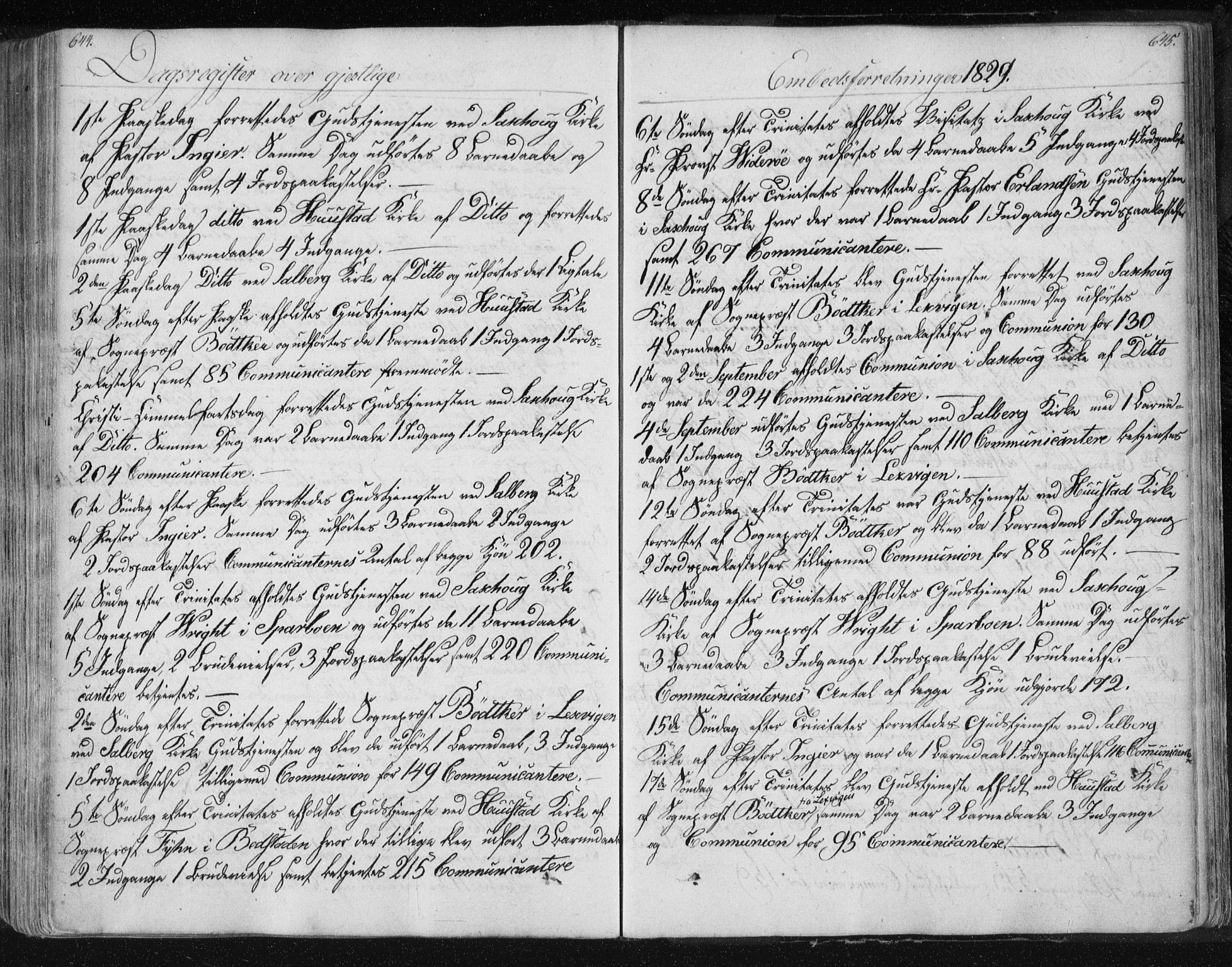 Ministerialprotokoller, klokkerbøker og fødselsregistre - Nord-Trøndelag, AV/SAT-A-1458/730/L0276: Ministerialbok nr. 730A05, 1822-1830, s. 644-645