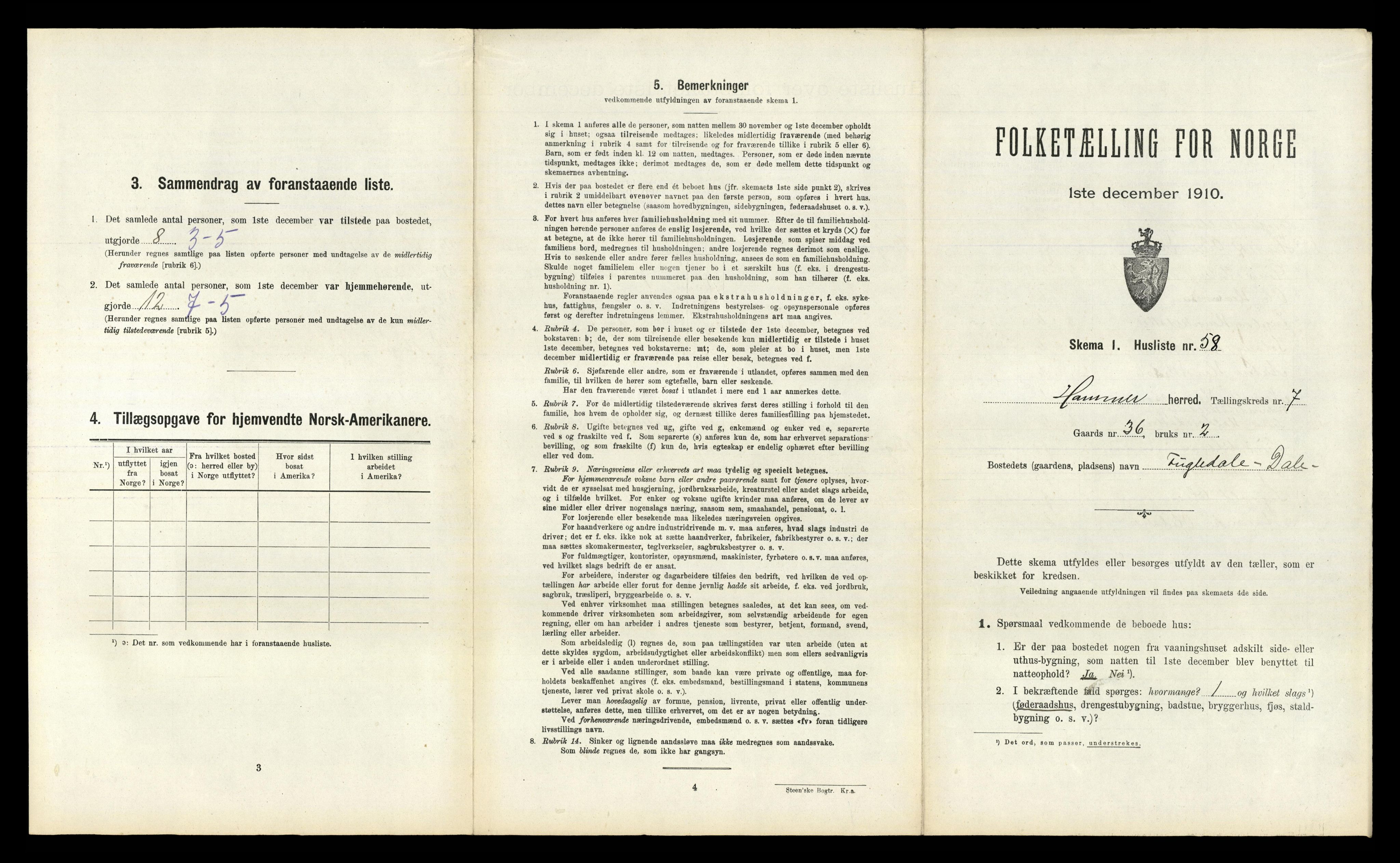 RA, Folketelling 1910 for 1254 Hamre herred, 1910, s. 552