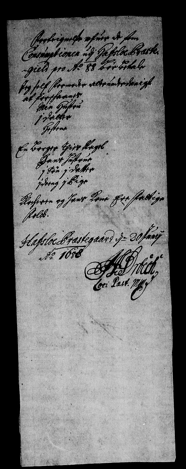 Rentekammeret inntil 1814, Reviderte regnskaper, Stiftamtstueregnskaper, Bergen stiftamt, AV/RA-EA-6043/R/Rc/L0088: Bergen stiftamt, 1688