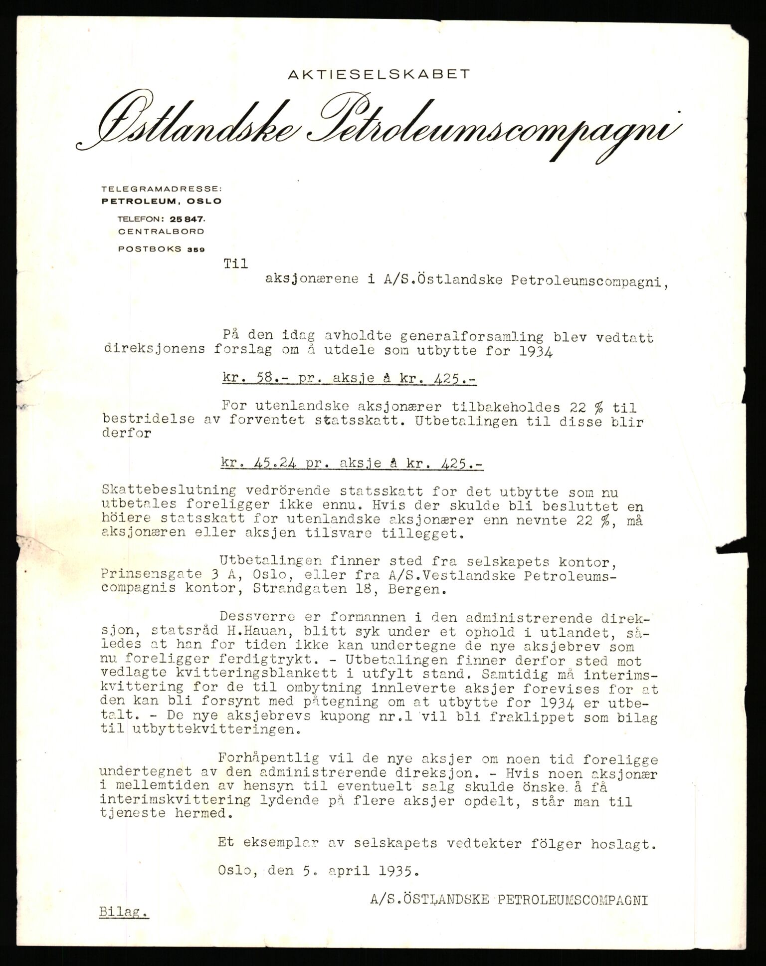 PA 1533 - A/S Vestlandske Petroleumscompani, AV/SAST-A-101953/R/Rb/L0012: Aksjefortegnelser, 1914-1937, s. 2