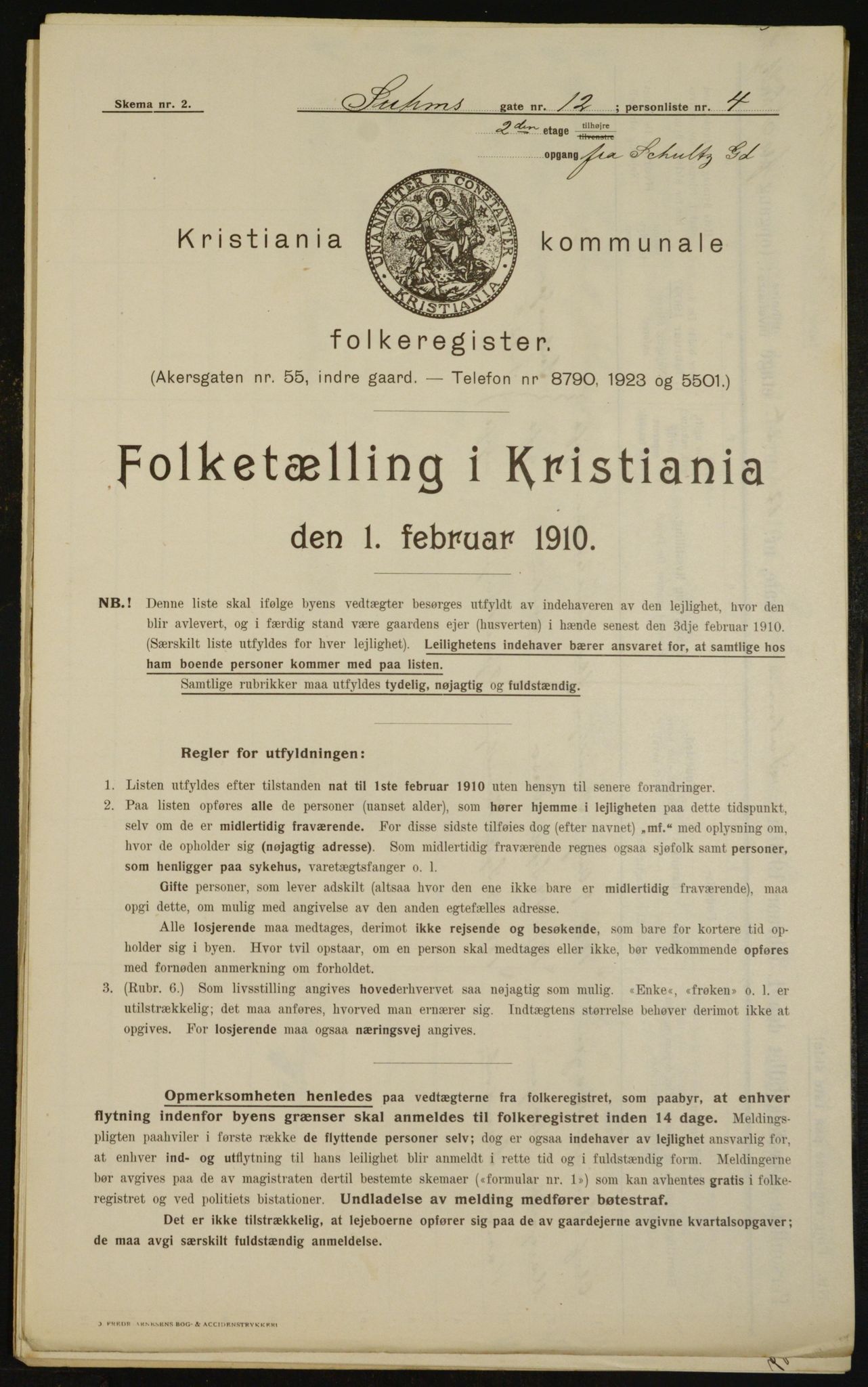 OBA, Kommunal folketelling 1.2.1910 for Kristiania, 1910, s. 99270