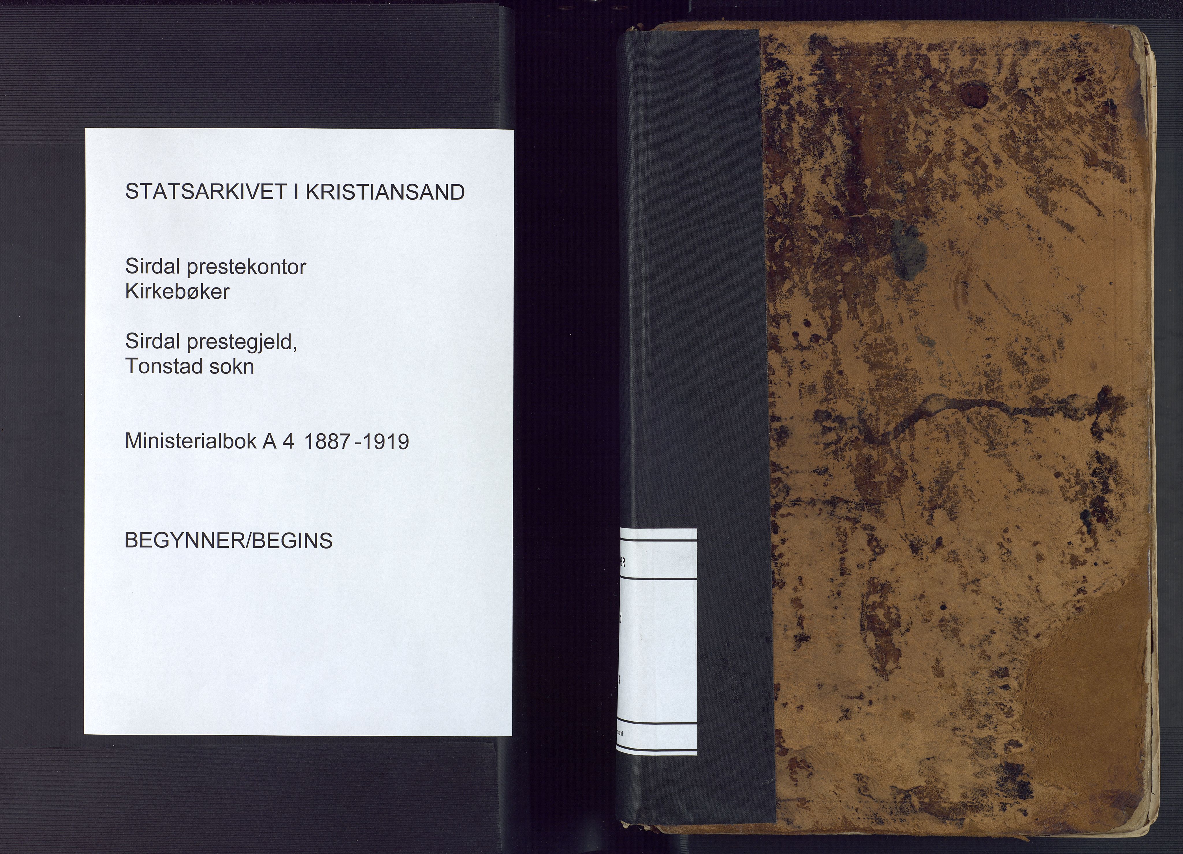 Sirdal sokneprestkontor, SAK/1111-0036/F/Fa/Fab/L0004: Ministerialbok nr. A 4, 1887-1919